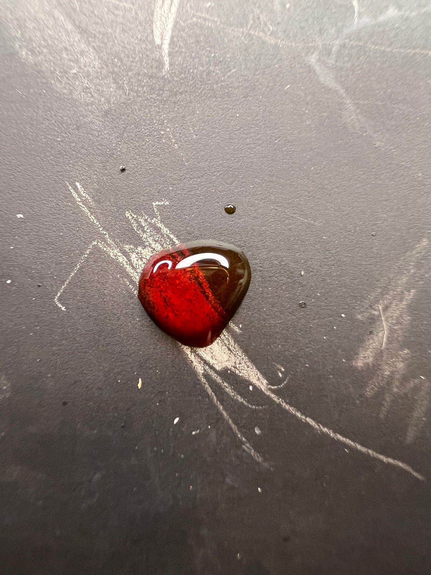 Vintage Sterling Silver Wrapped Rough Garnet in Schist Matrix Pendant