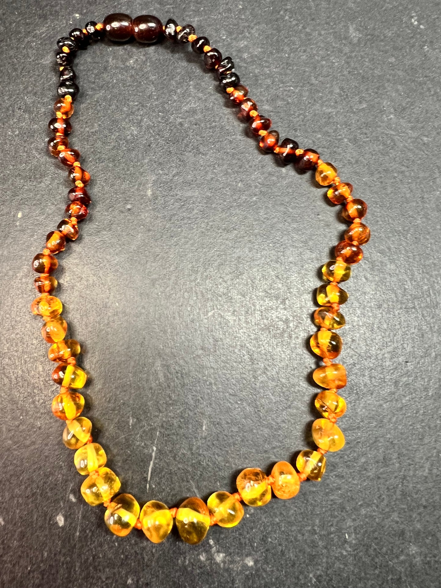 Baltic Amber Child Teething Necklace Honey Cognac 13”
