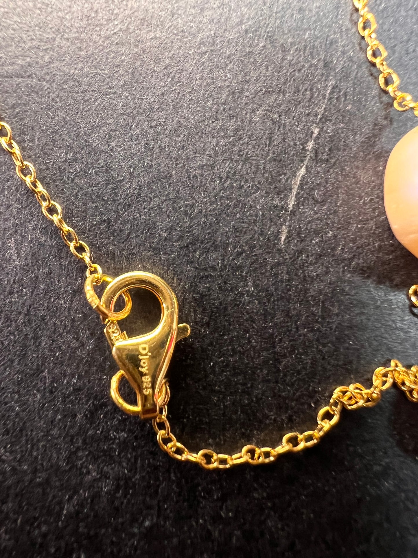 NEW multi colored freshwater pearl station necklace in gold over sterling silver