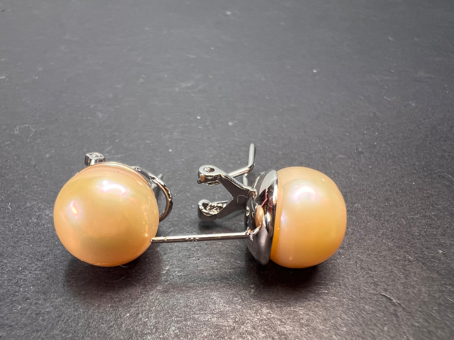 Genusis™ Golden Cultured Freshwater Pearl Rhodium Over Sterling Silver Earrings