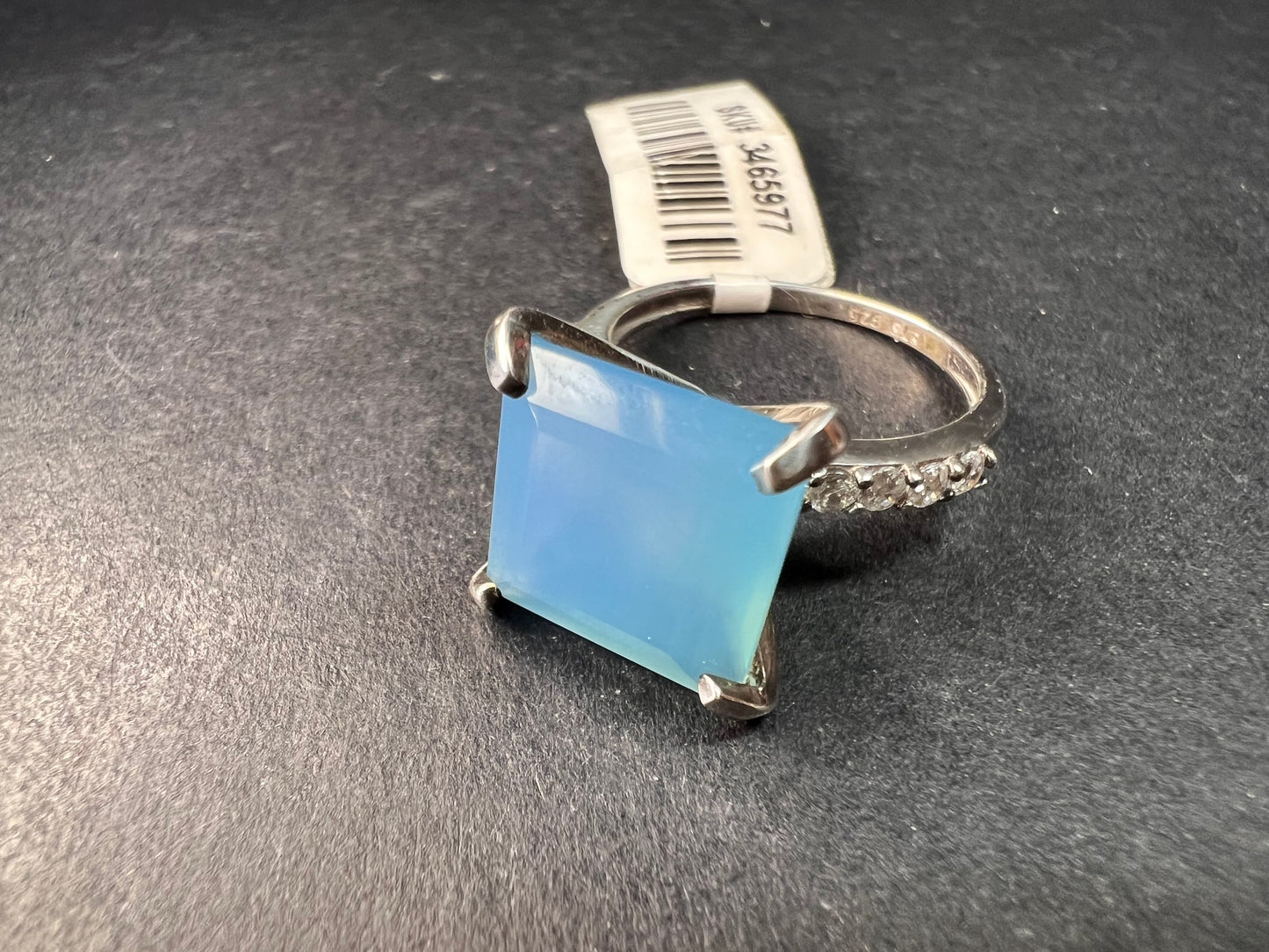 NEW with tag blue chalcedony sterling silver ring size 7