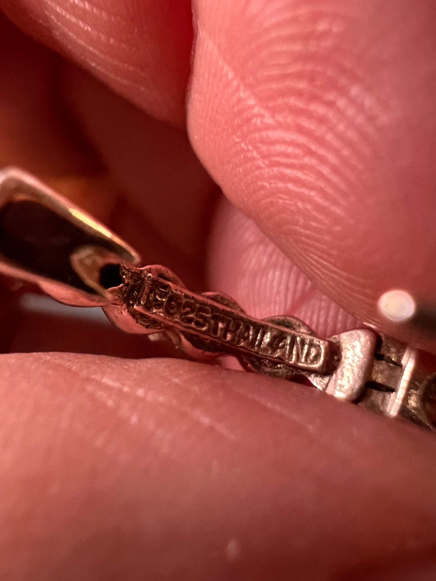 Sterling Silver Garnet Inside-Out Hoop Earrings 925 Thailand Pre Owned