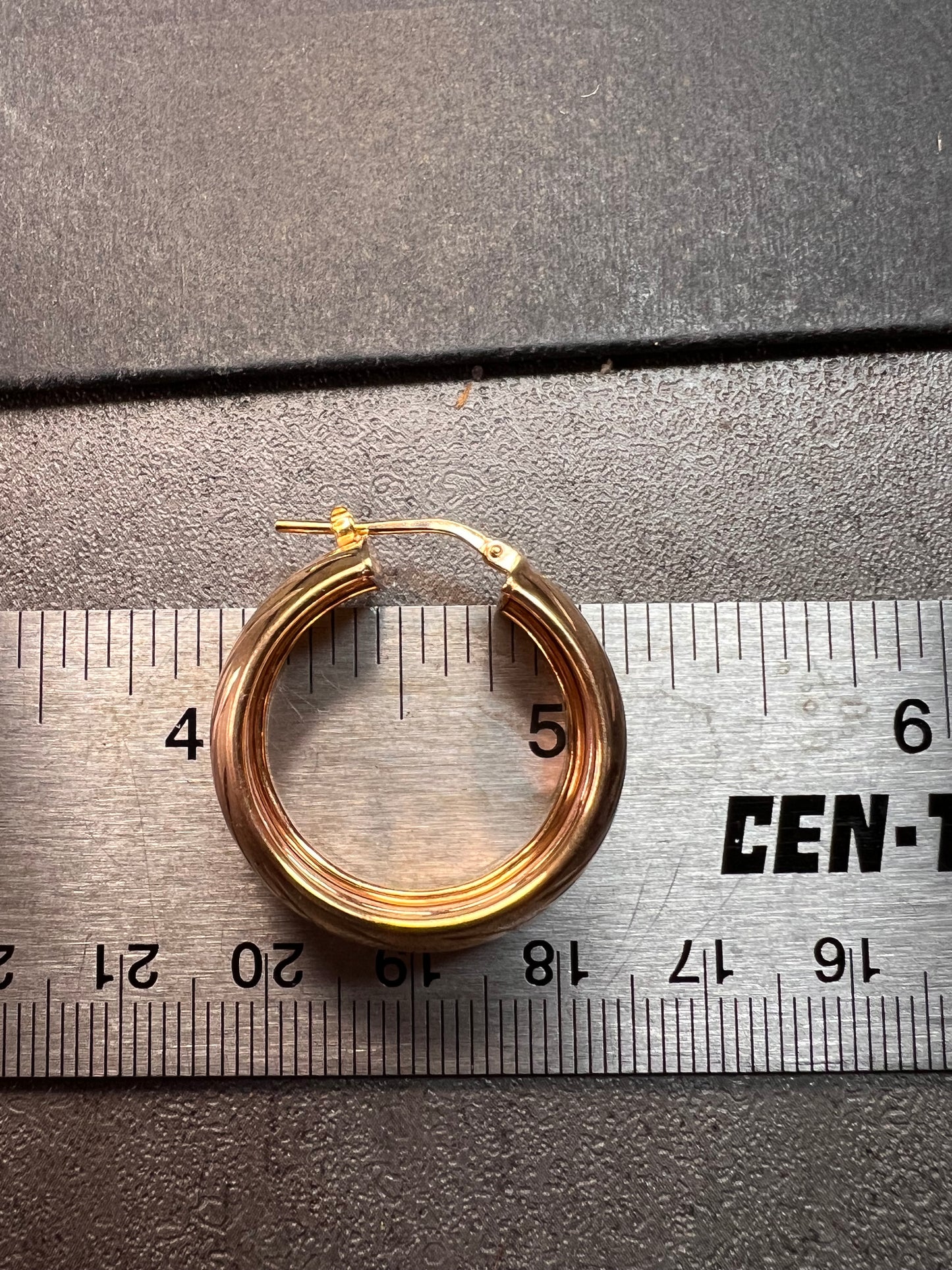 Rose Gold over sterling silver Italian hoop earrings