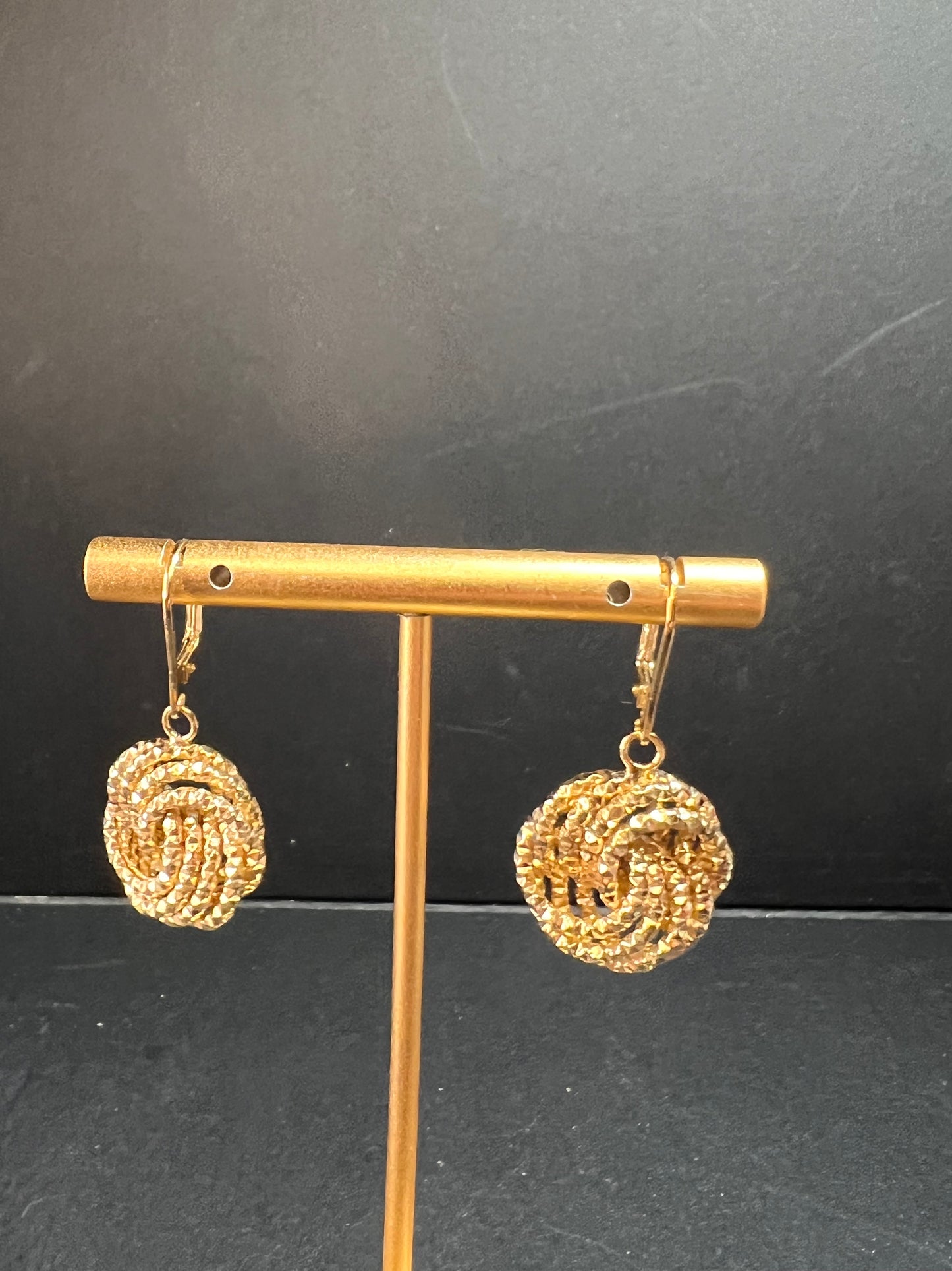 Atasay Kuyumculuk yellow gold over sterling silver Turkish earrings
