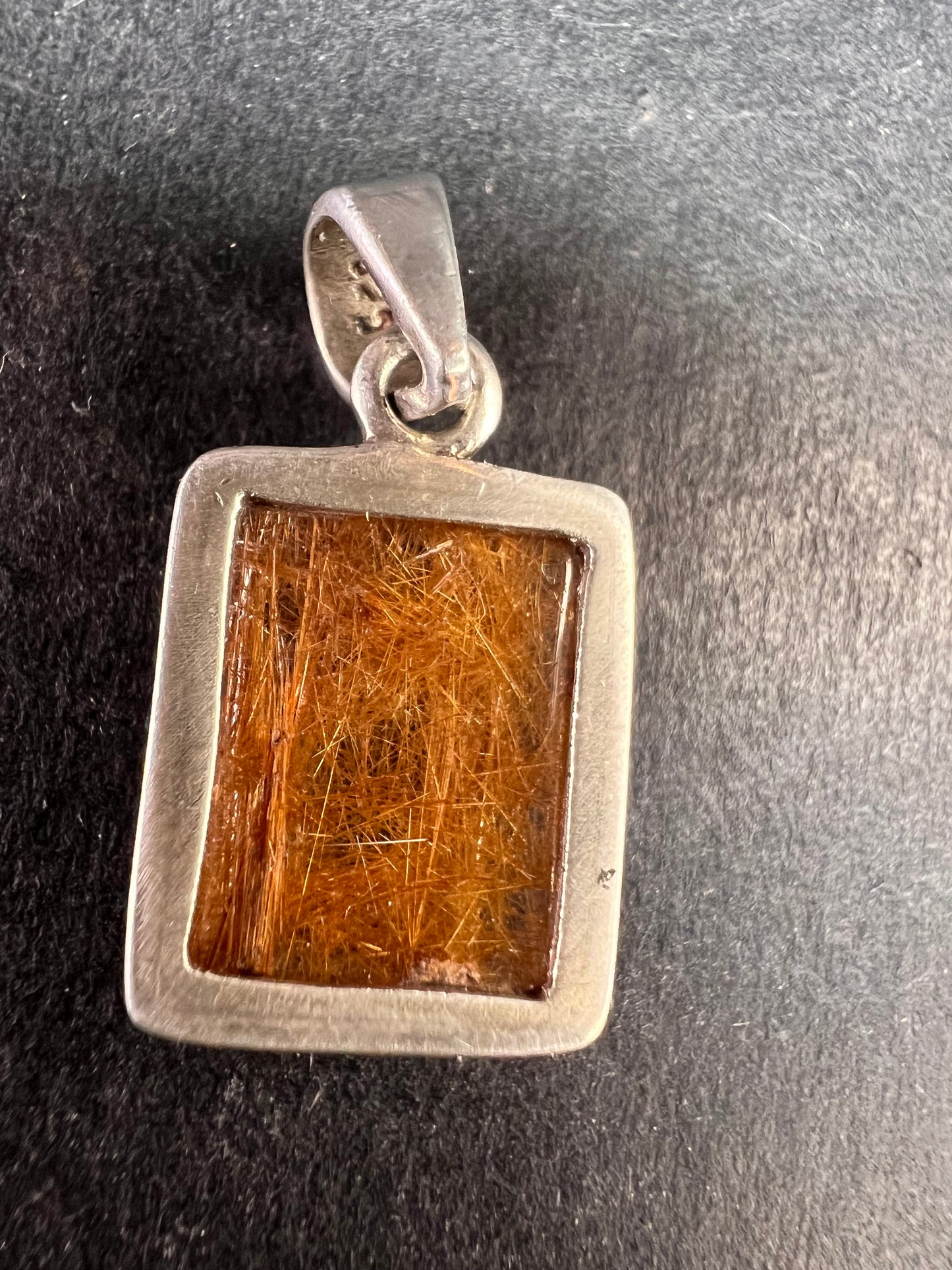 Vintage Nature Company Copper Rutilated Quartz Pendant 925 Sterling Silver
