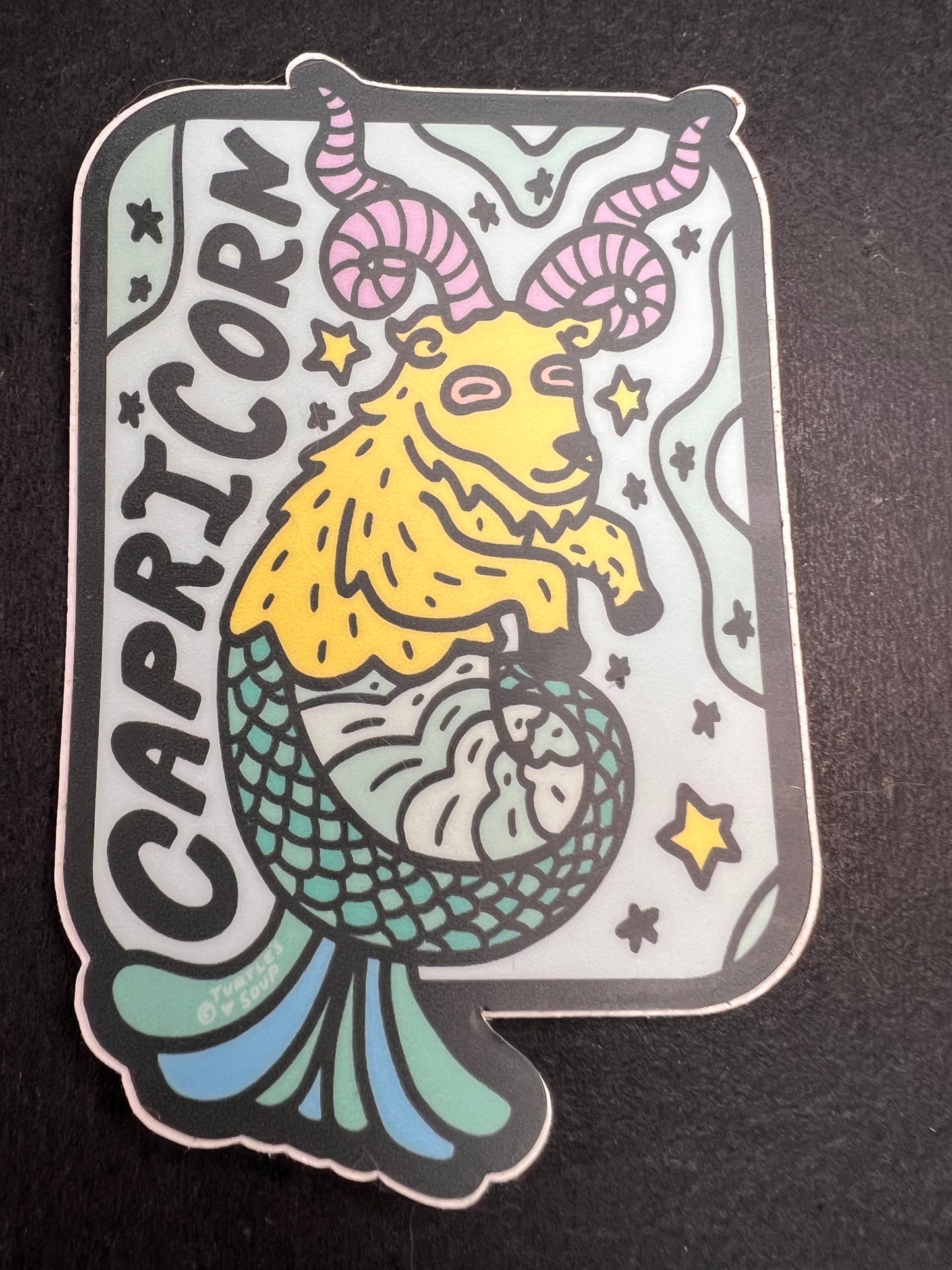 Turtle’s Soup Capricorn Zodiac Sticker – Waterproof Vinyl