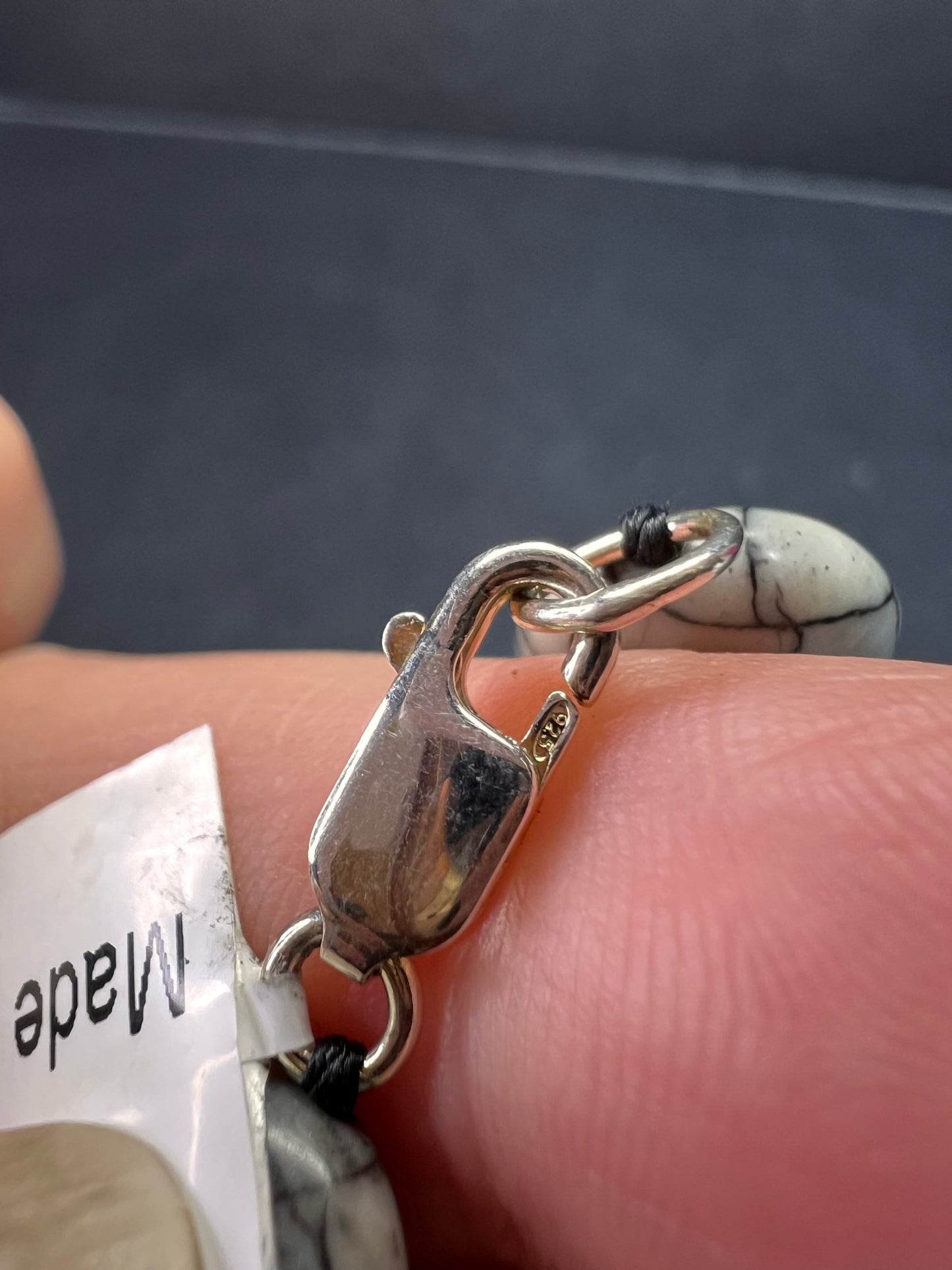 NEW Picasso Jasper 30 inch necklace with sterling silver clasp