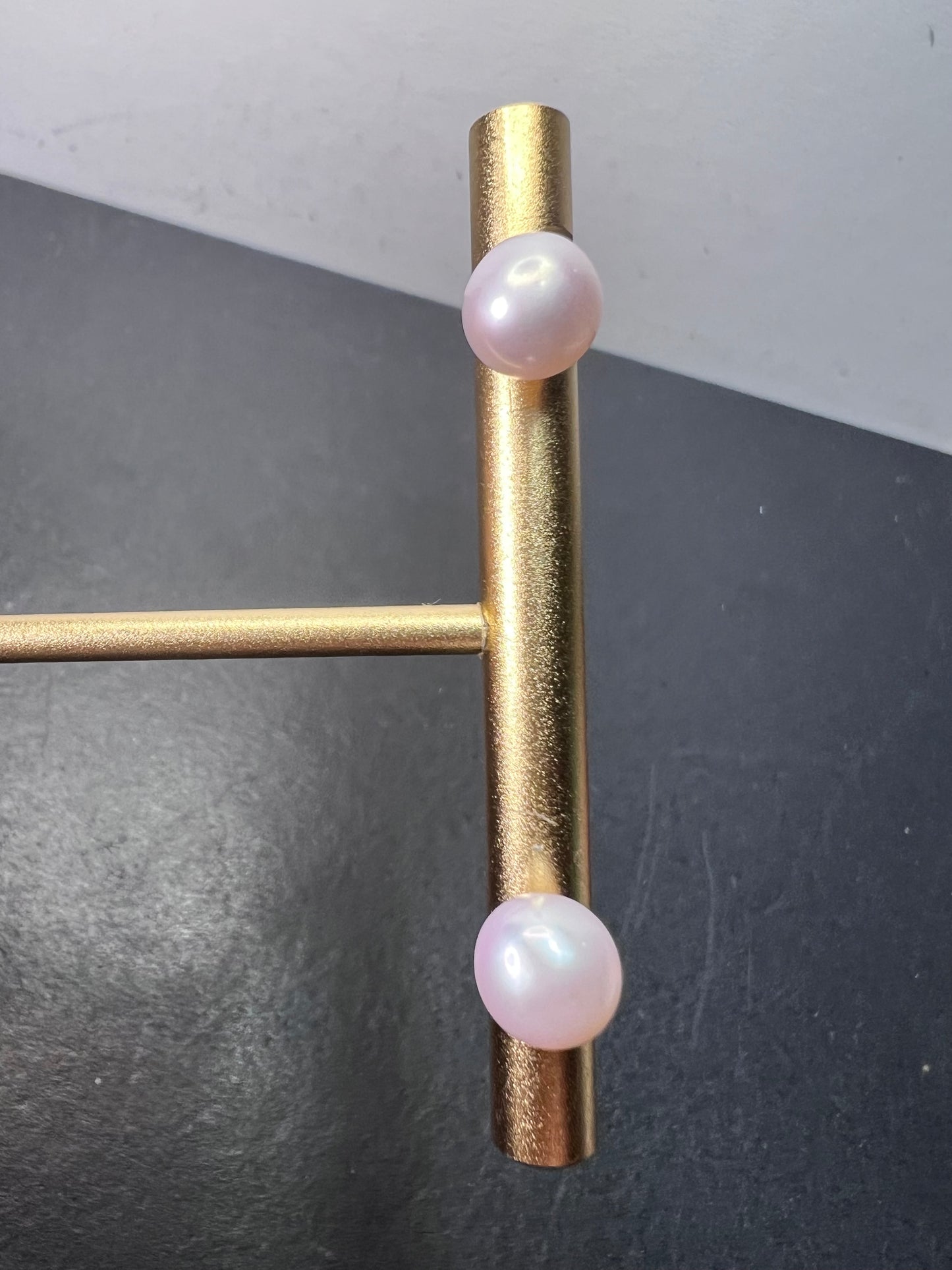 8mm pink cultured pearl stud earrings with sterling silver posts