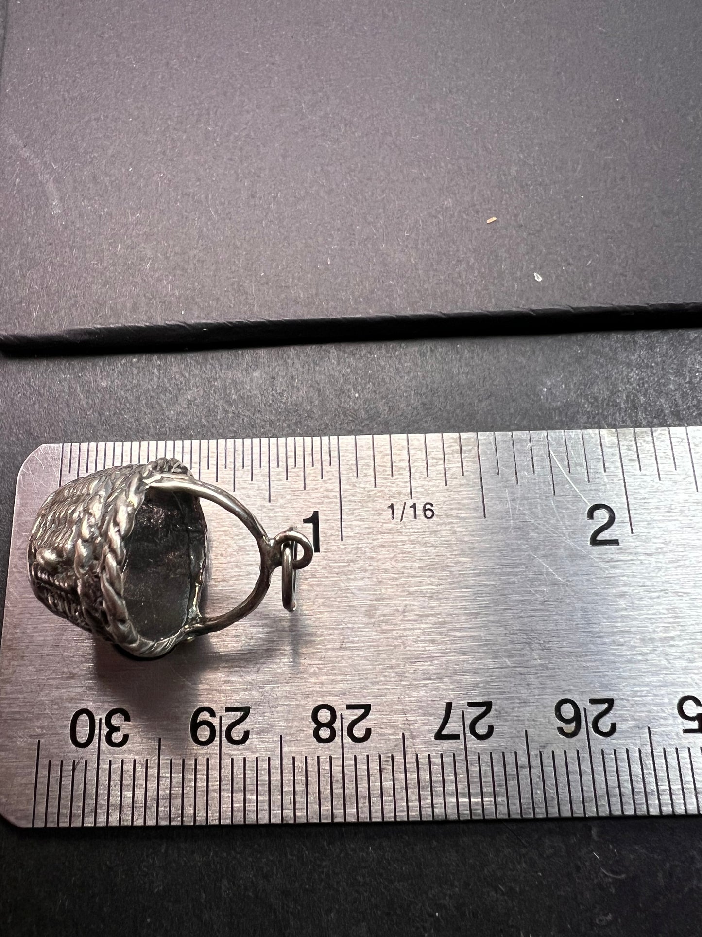 Vintage Sterling Silver Woven Basket Pendant Charm 3.79g