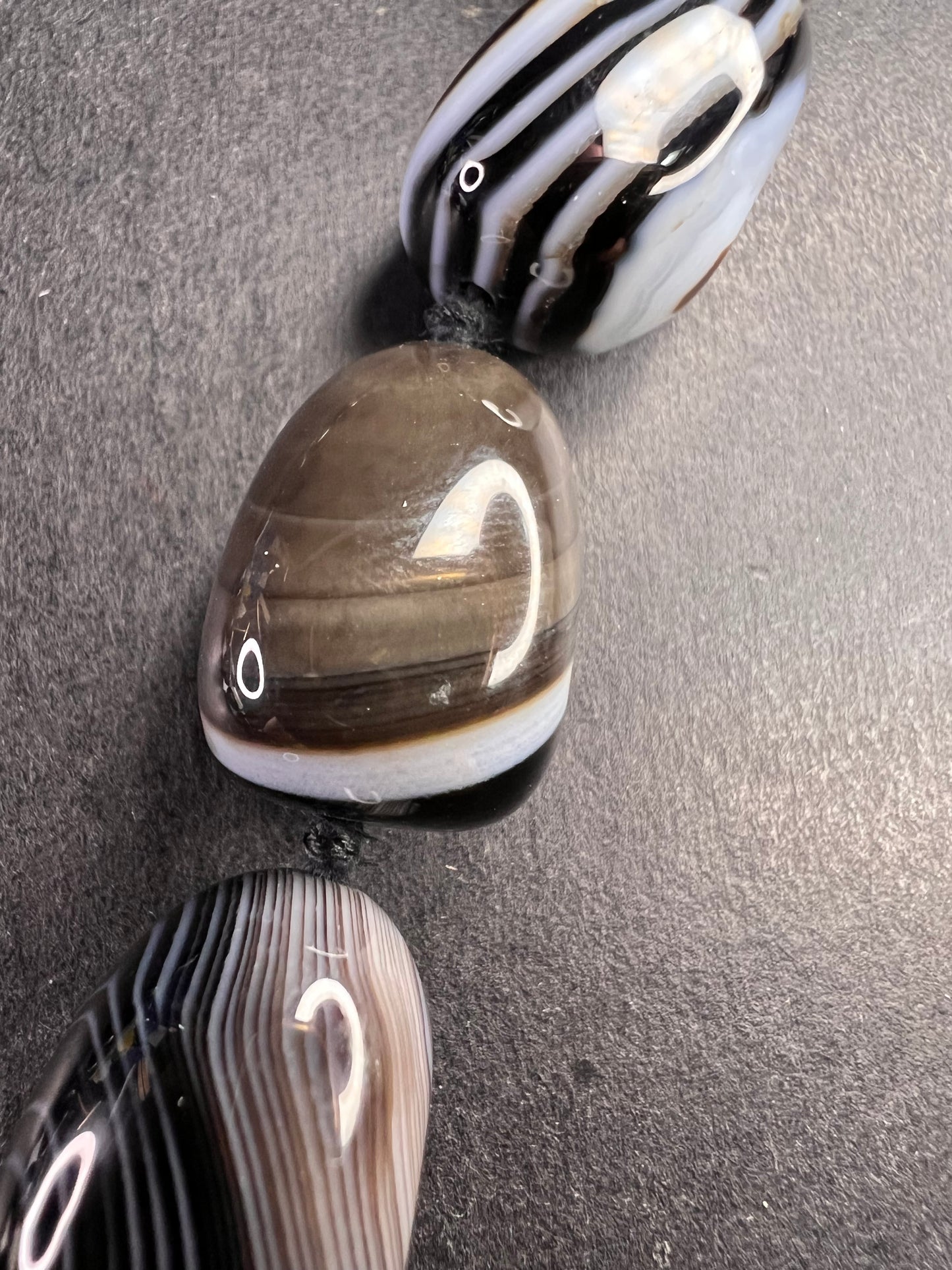 NEW Botswana agate 18 inch necklace with sterling silver clasp