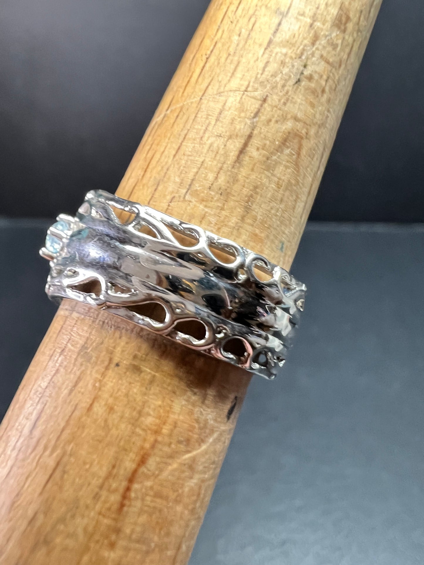 Sterling Silver London Blue Topaz Ring Size 6.5