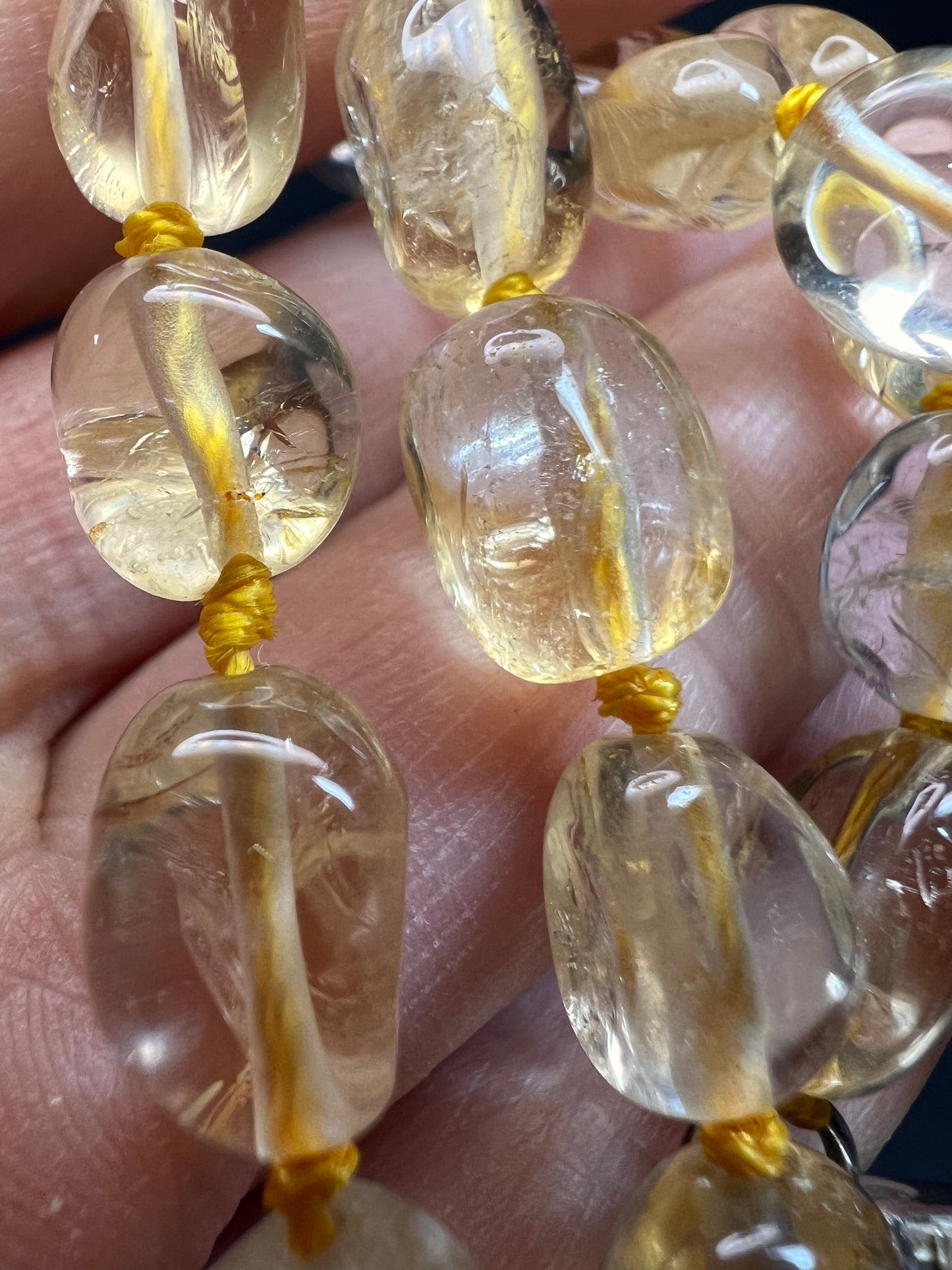 NEW citrine 20 inch necklace with sterling silver clasp