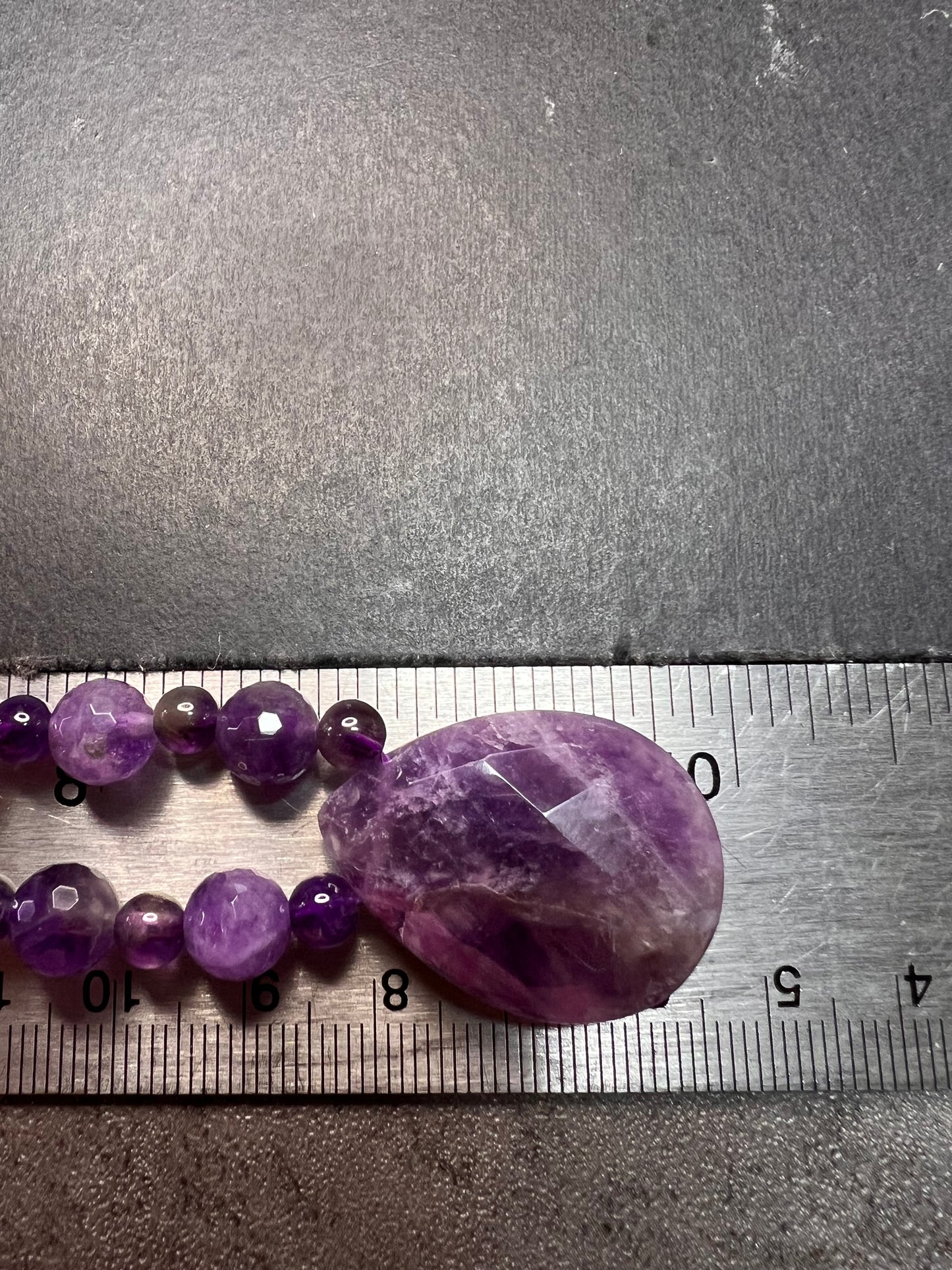 NEW amethyst necklace with sterling silver clasp