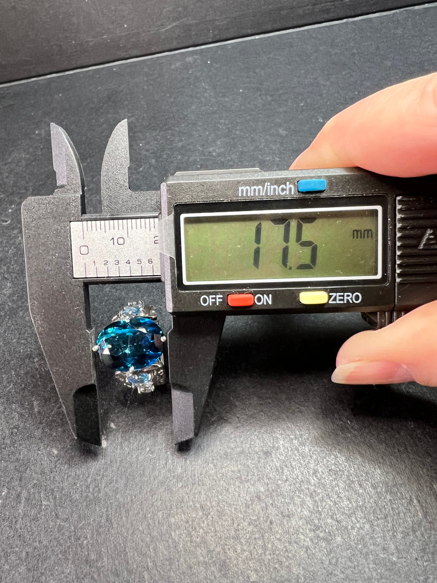 Sterling Silver London Blue Topaz Ring Size 6.5