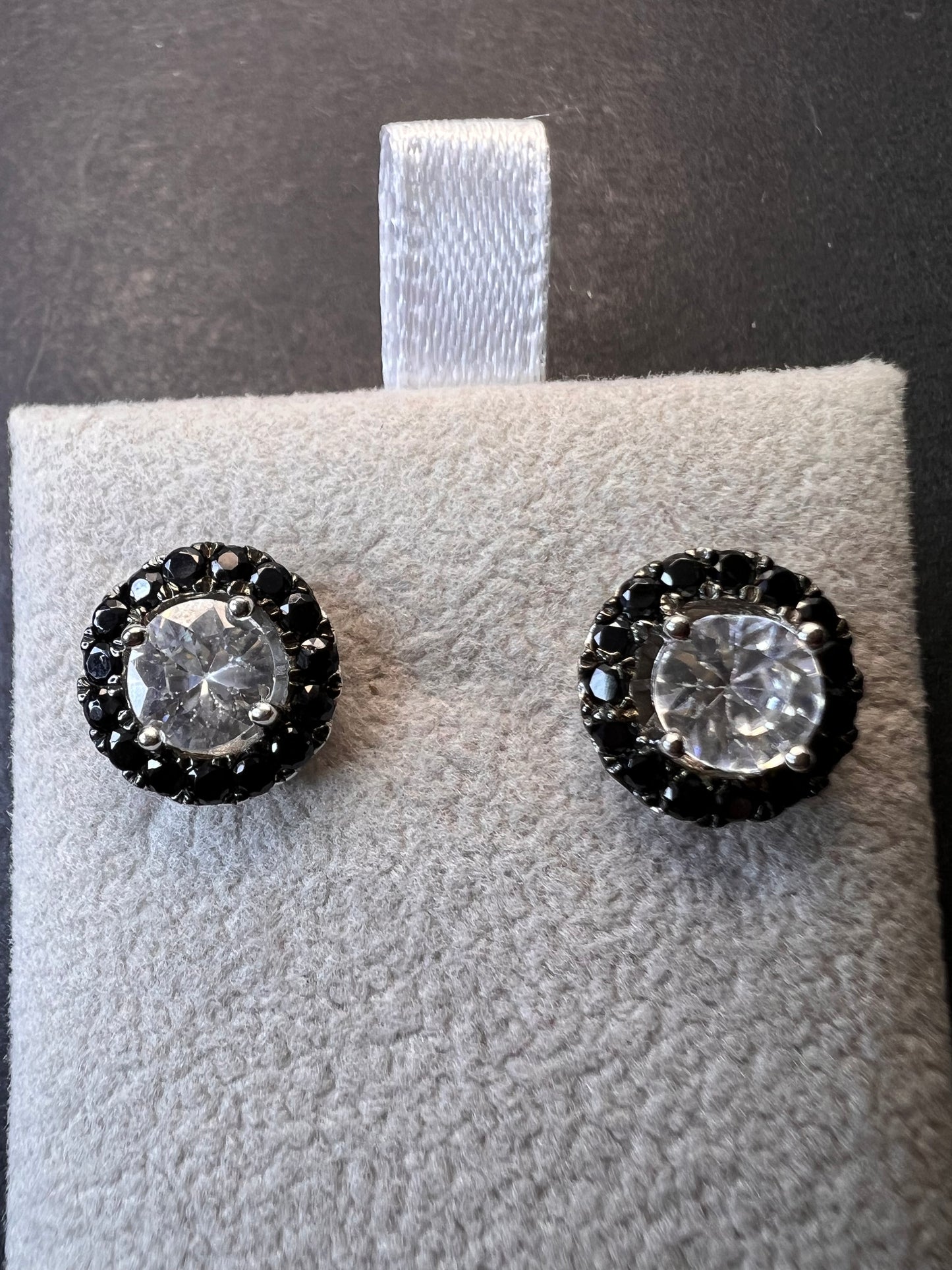 White Zircon Rhodium Over Sterling Silver Stud Earrings 4.13ctw