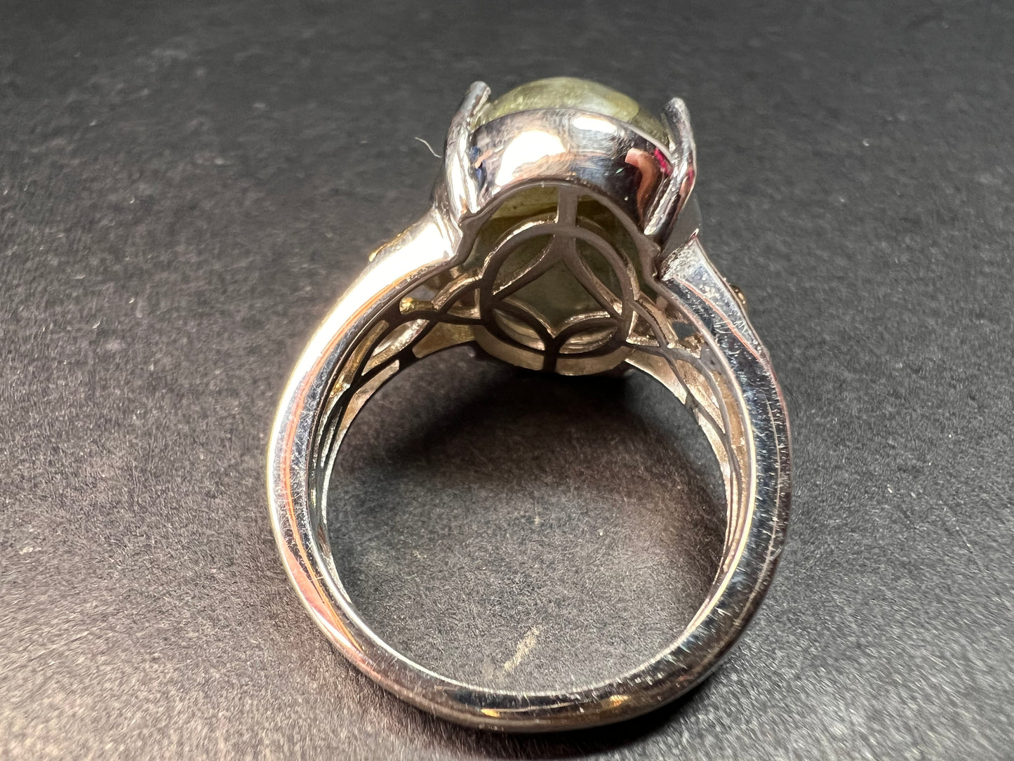 NEW Karis labradorite two toned ring size 9