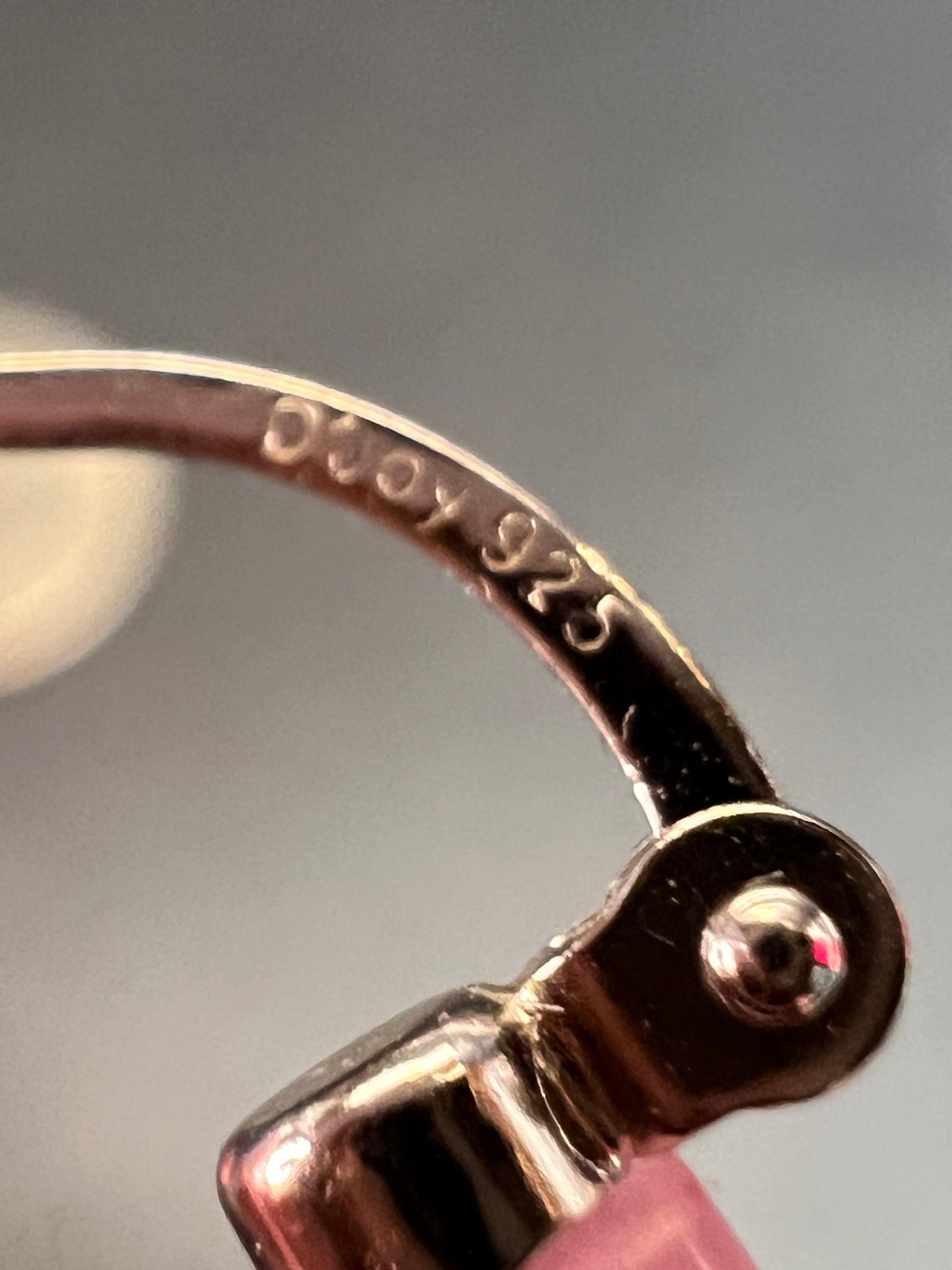 NEW pink jade carved dragon hoop earrings with sterling silver closures