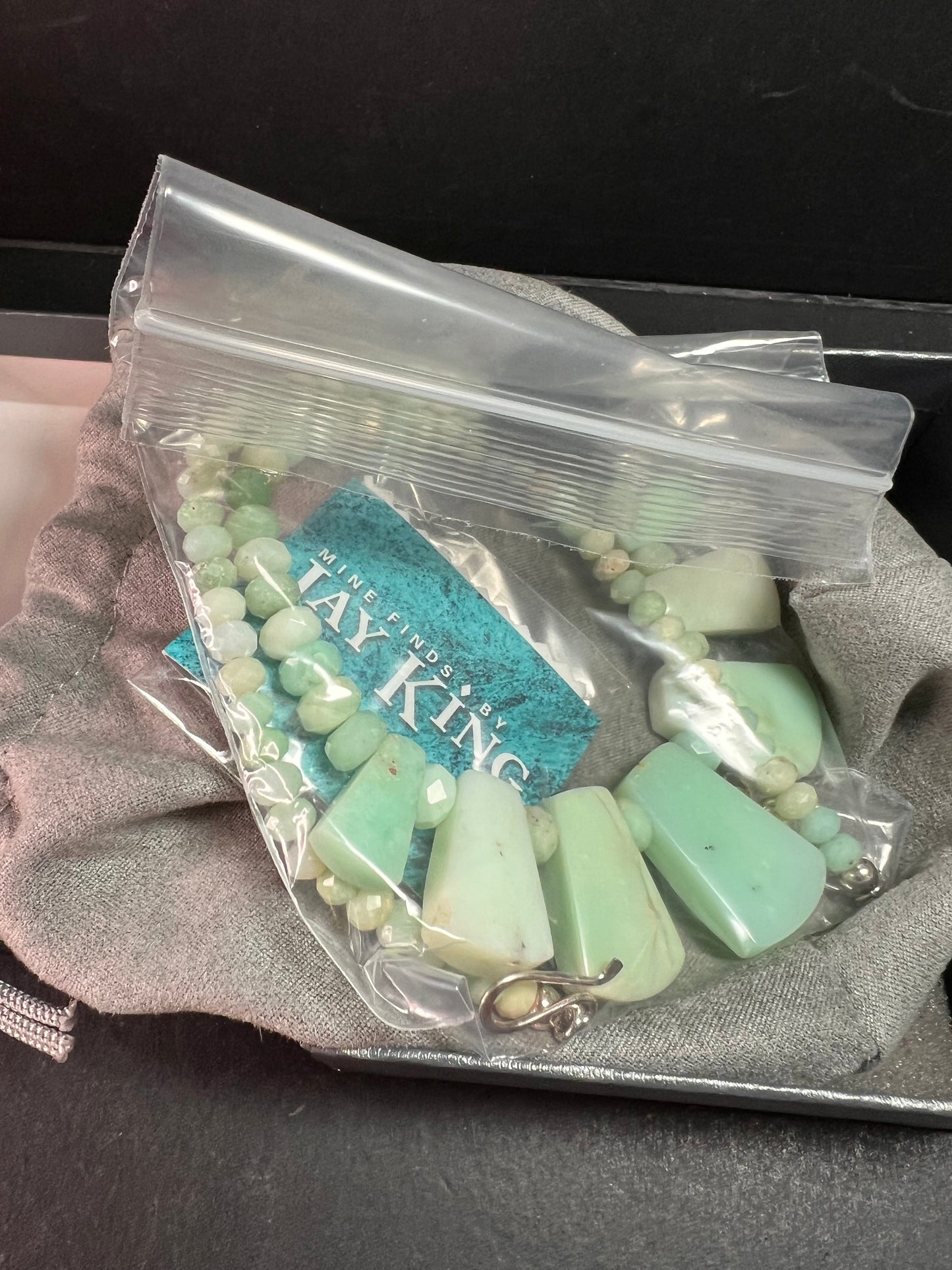 Jay King Chrysoprase Sterling Silver Necklace 18in w Ext