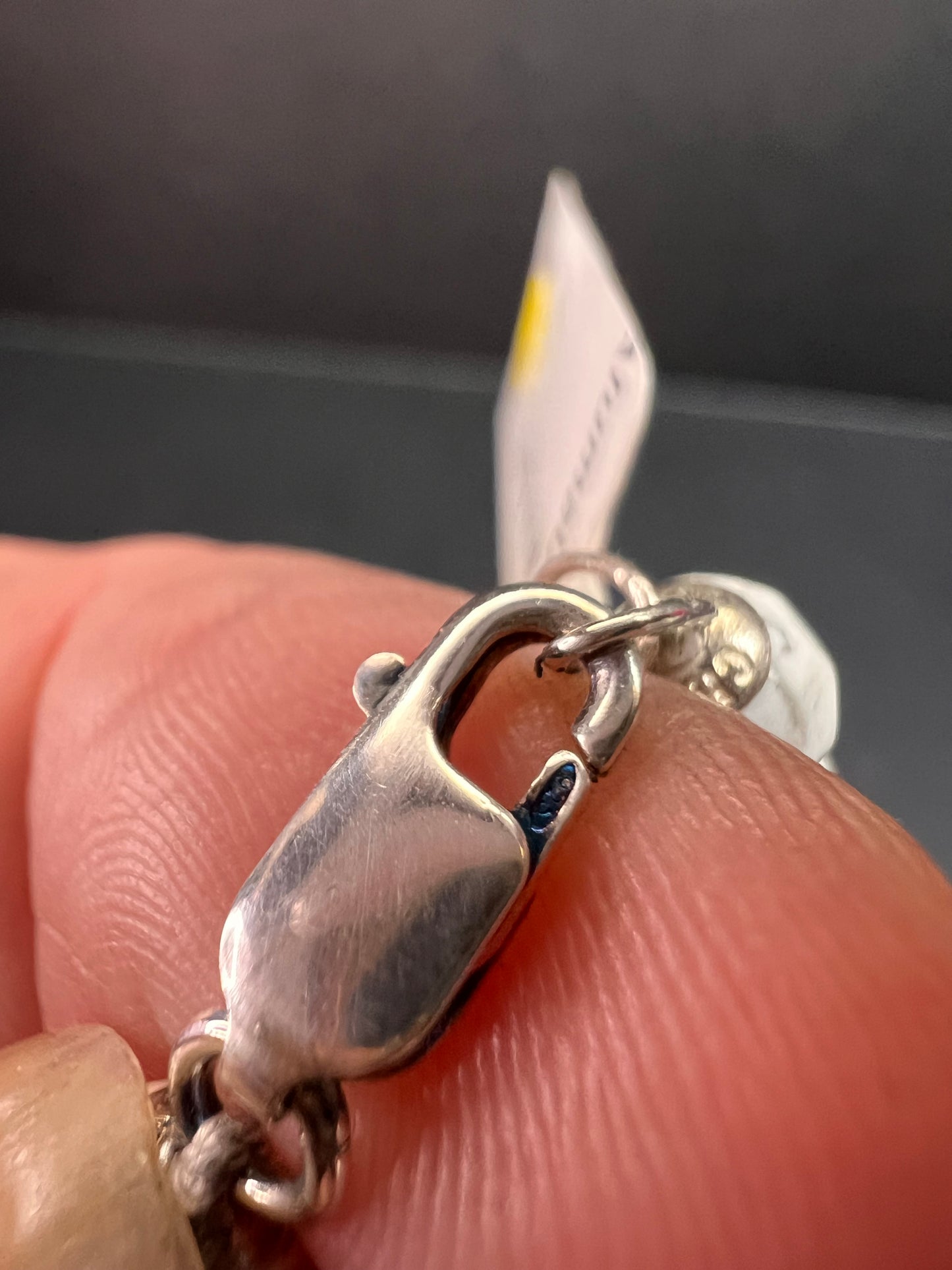 NEW howlite graduated knotted necklace with sterling silver clasp