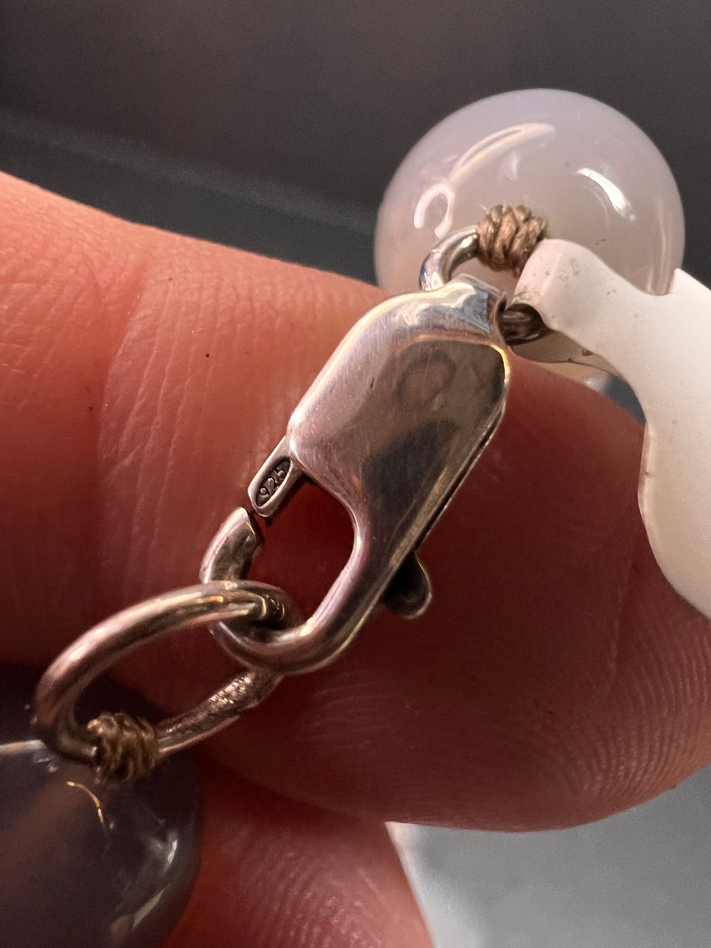 NEW Botswana agate necklace with sterling silver clasp