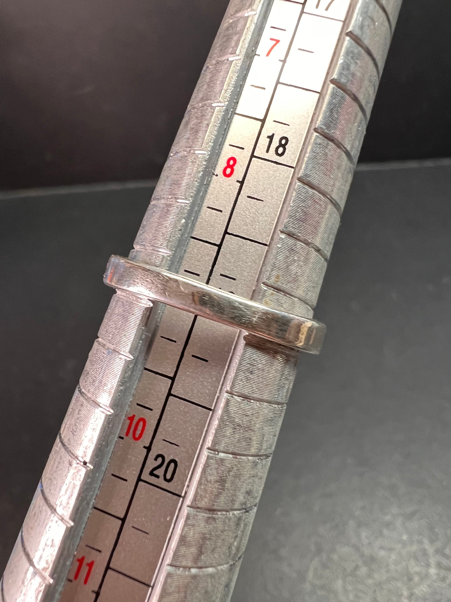 Vintage CZ Pear Solitaire in Sterling Silver, Open Gallery Split Shank, Size 9