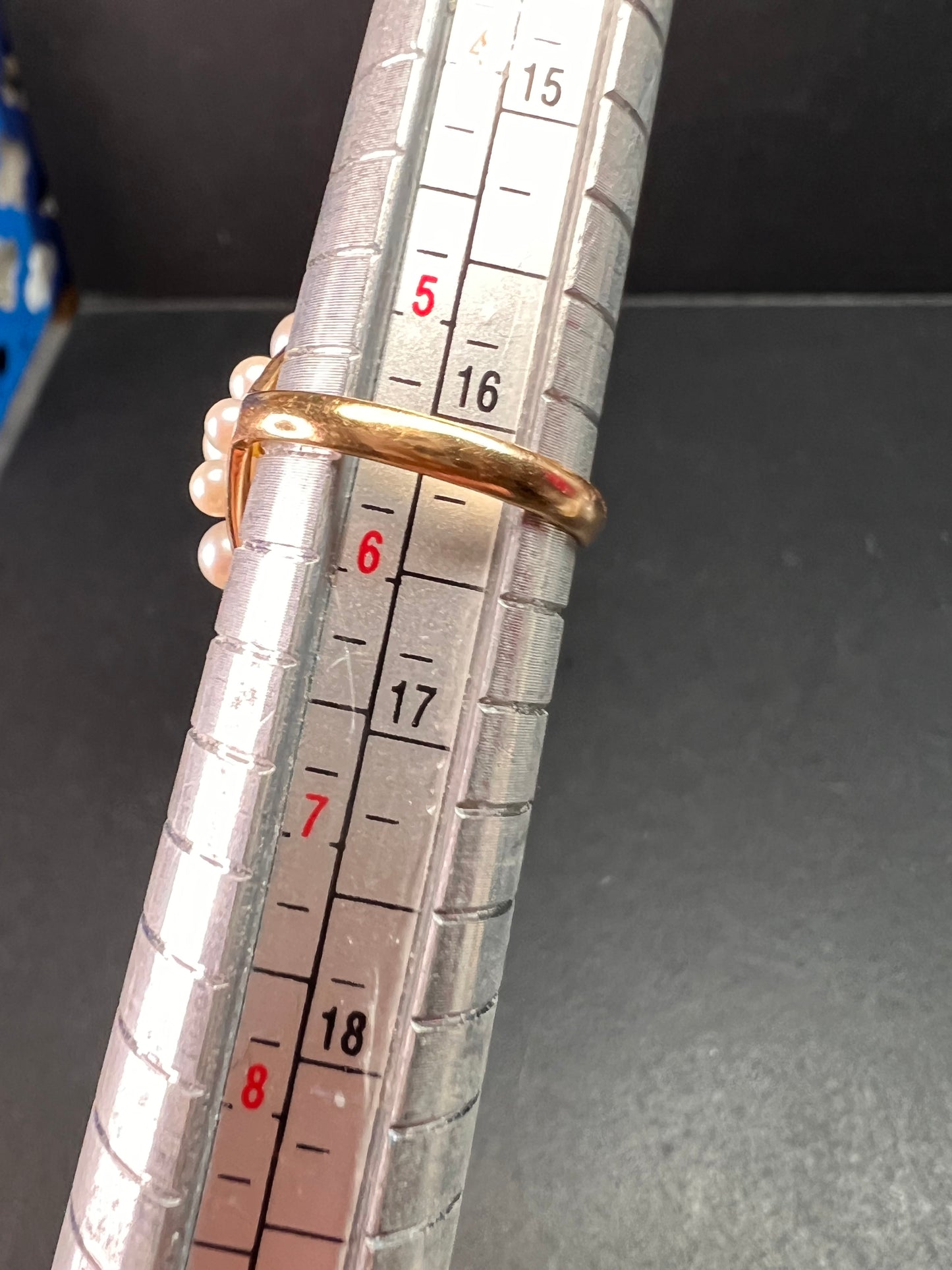 Vintage 14K Gold Cluster Pearl Cocktail Ring – Mid Century Dome Design- size 6