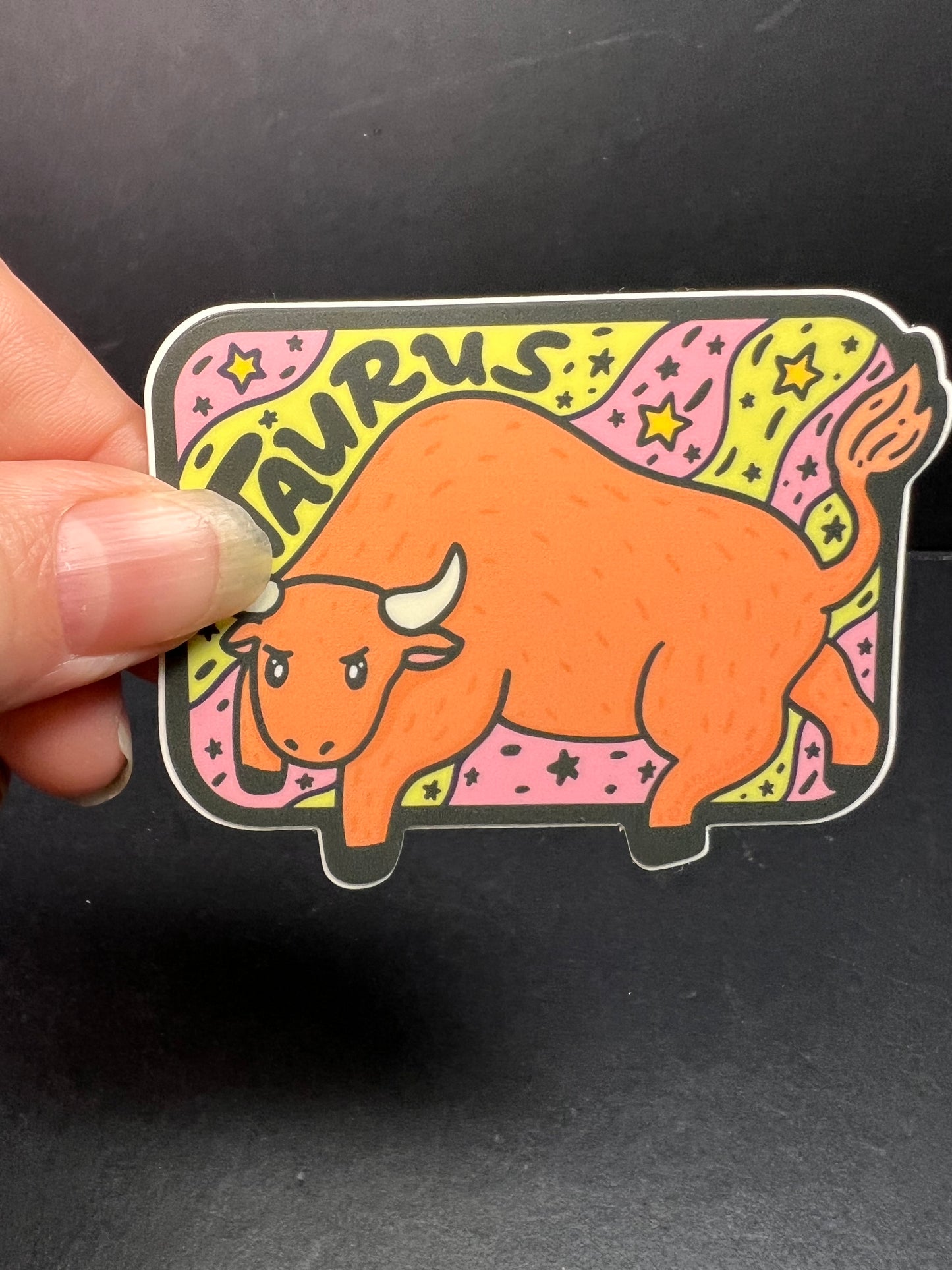 Turtle’s Soup Taurus Zodiac Sticker – Matte Vinyl Astrology Decal