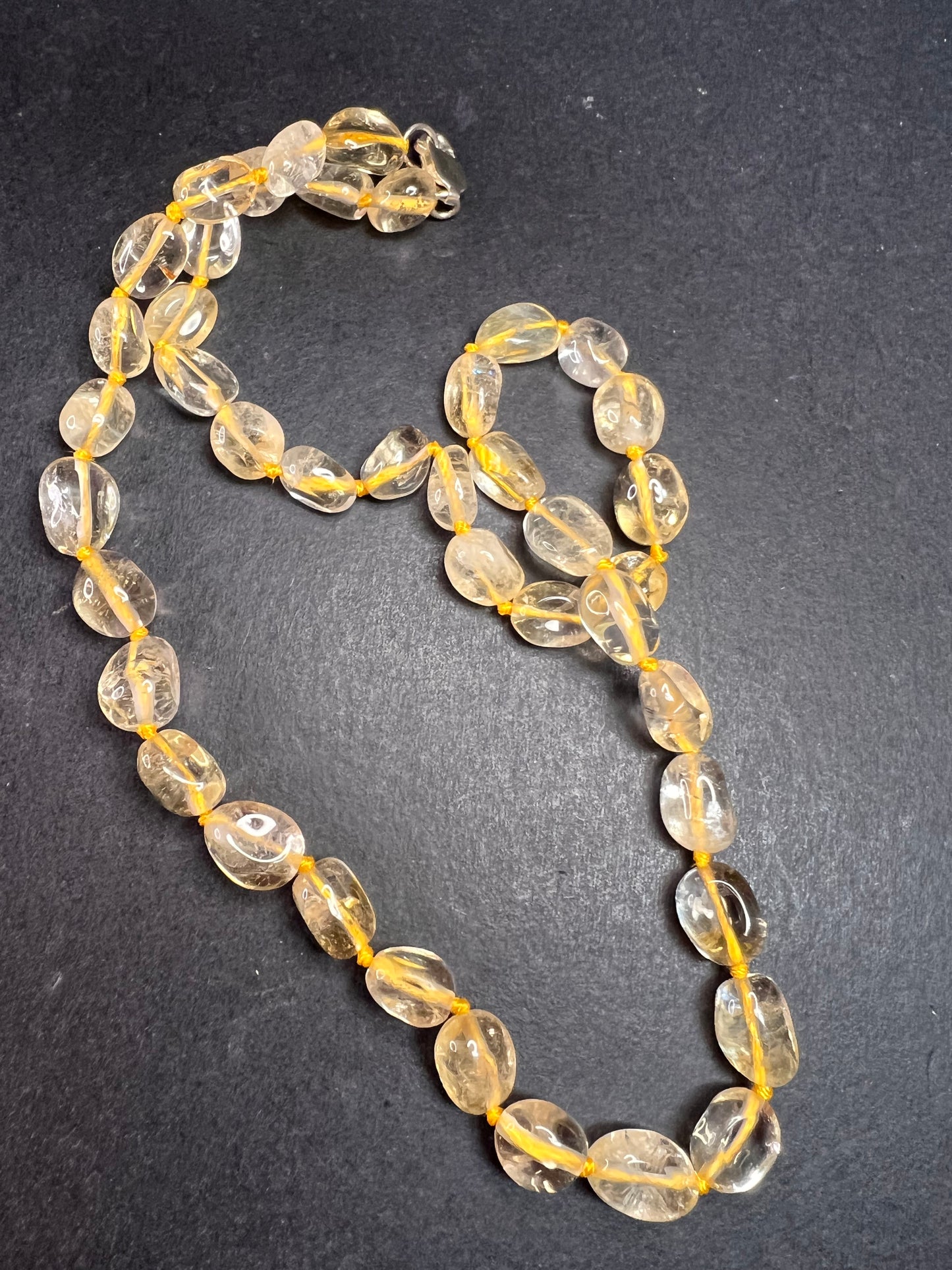 NEW citrine 20 inch necklace with sterling silver clasp