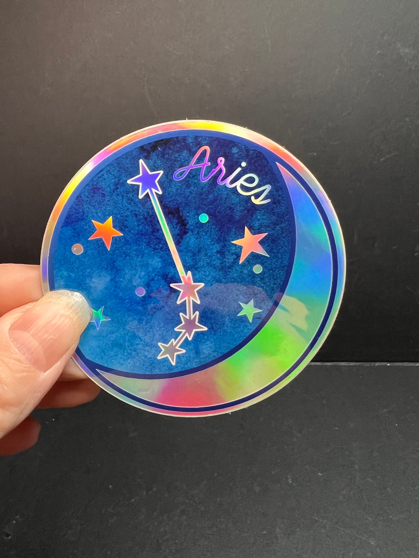 Aries Holographic Sticker – Wild Flower