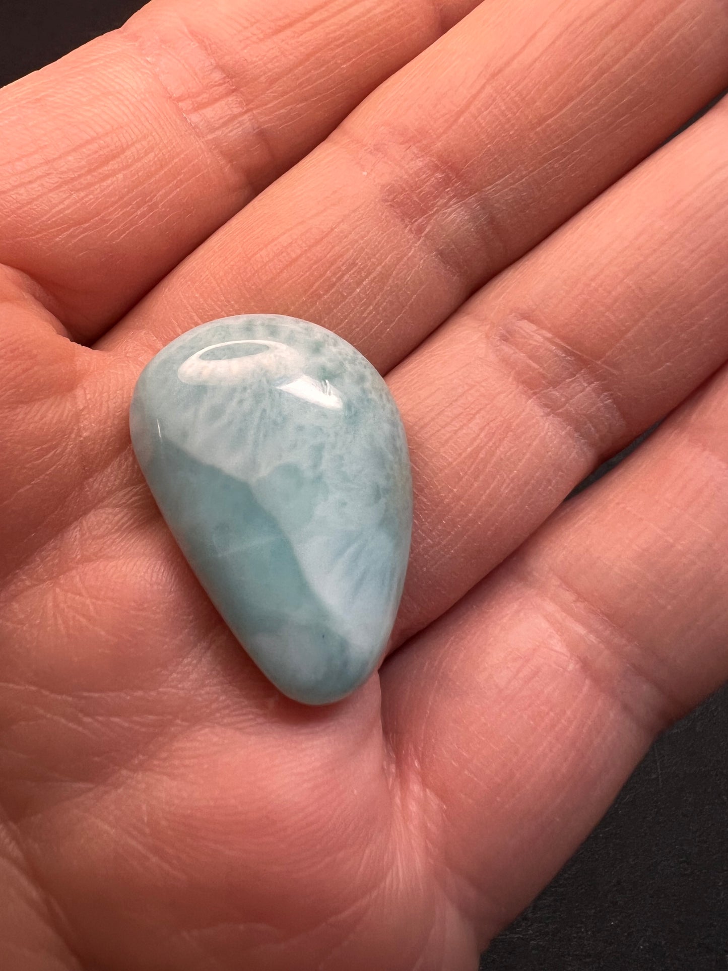 Larimar freeform cabochon 5.47 grams