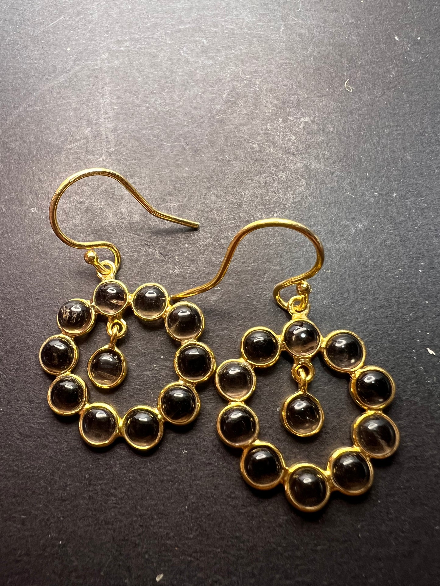 Smoky quartz drop earrings