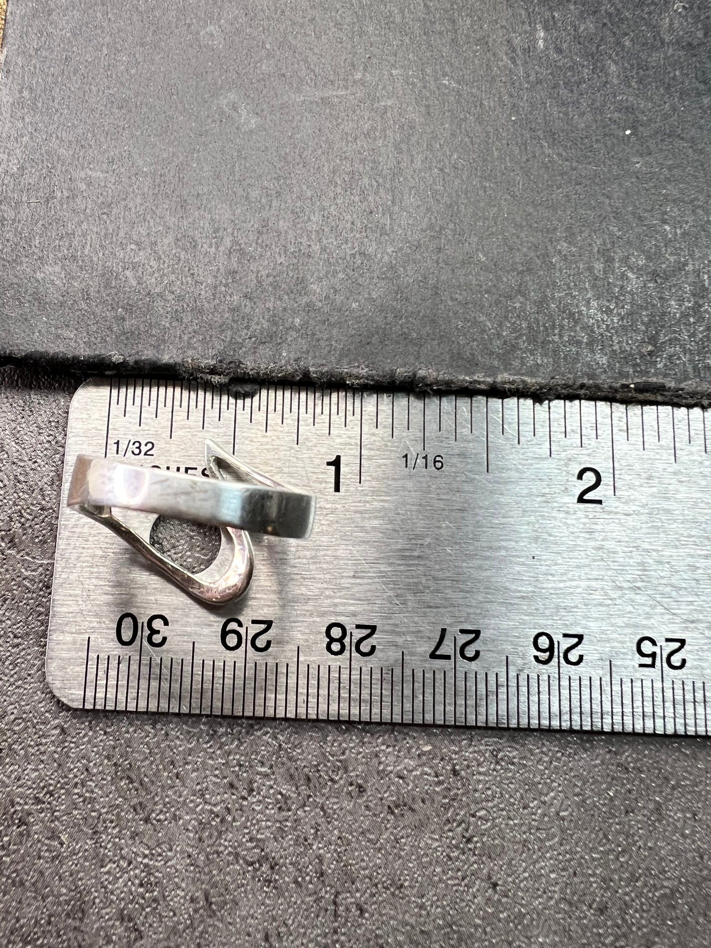 Sterling Silver Open Loop Modernist Ring Size 7.5