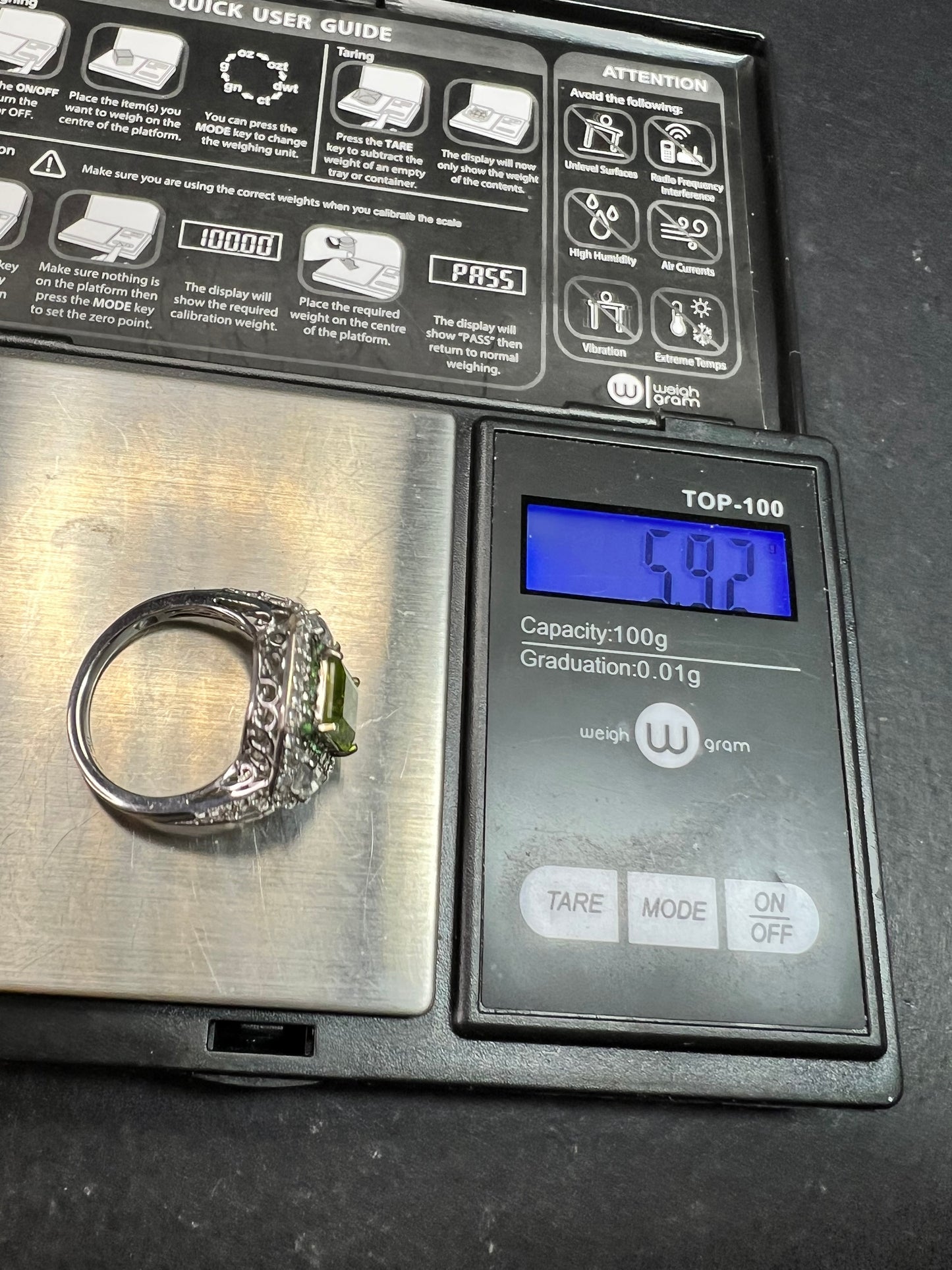 NEW Peridot Tsavorite Zircon Halo Ring 4.30ctw Sz 8