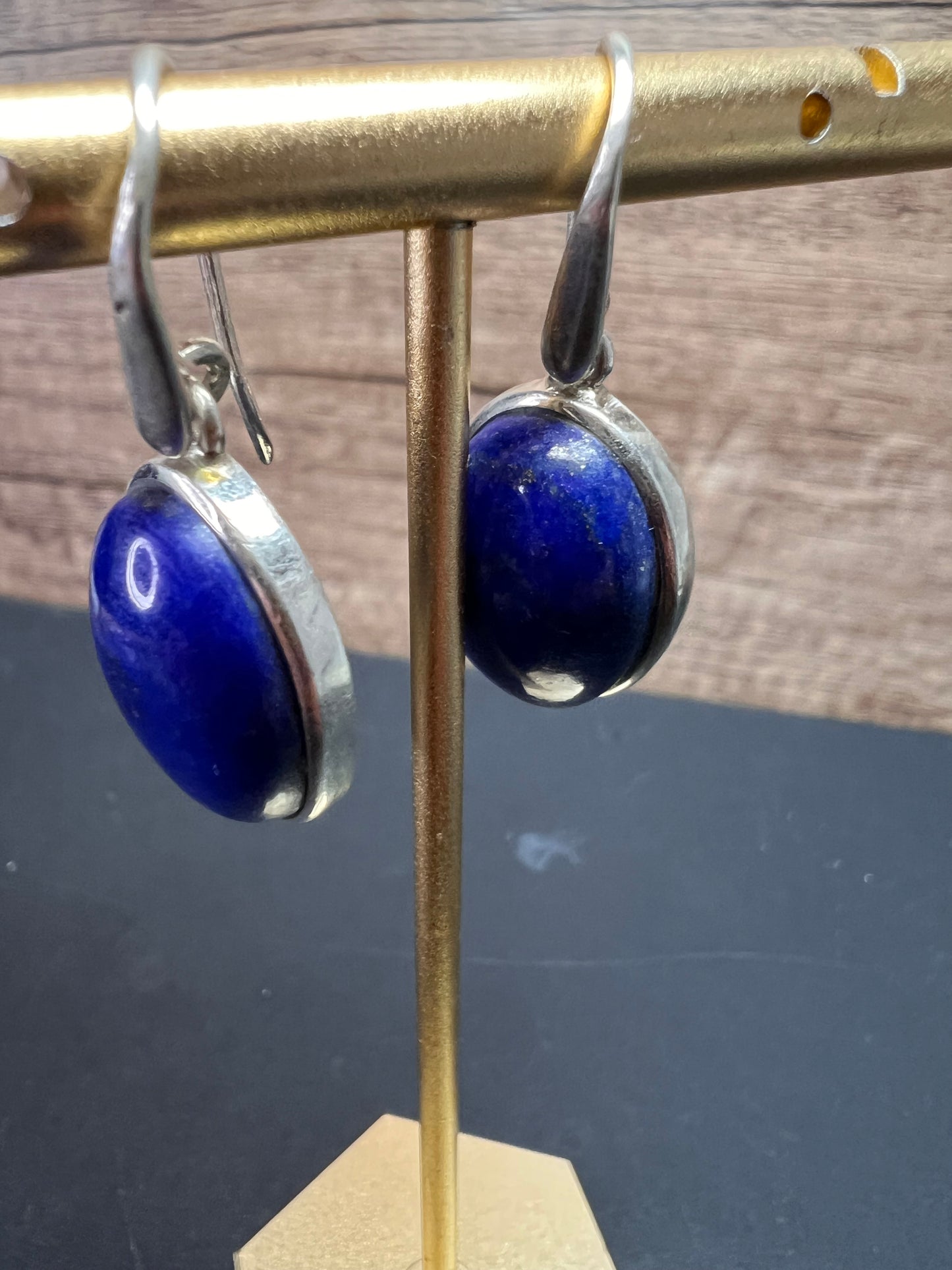 NEW Lapis lazuli sterling silver earrings 8.83 grams