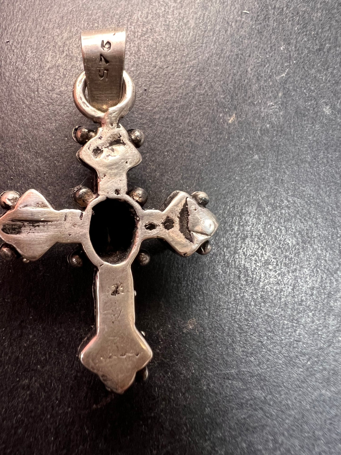Vintage Sterling Silver Ornate Cross Pendant 4.27g