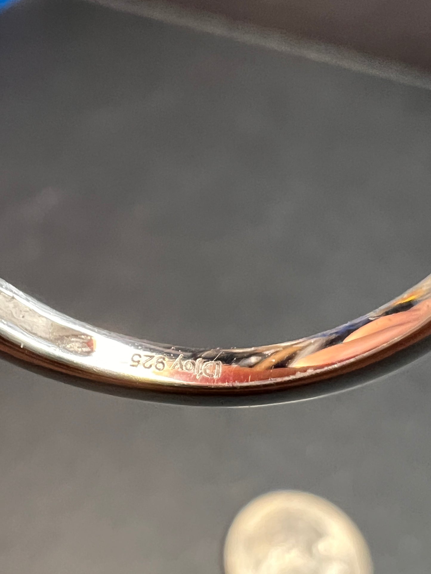 NEW Cherry citrine and Moissanite halo ring in platinum over sterling silver size 8