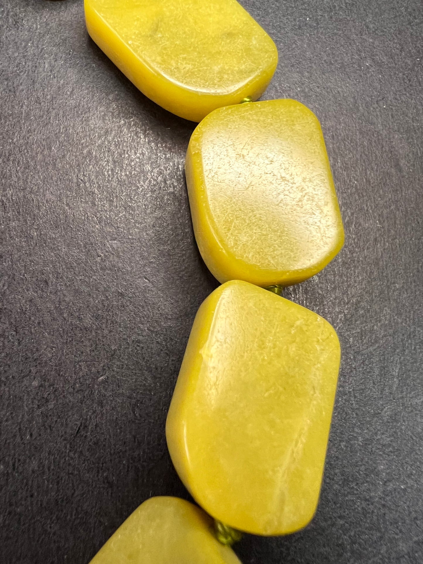 NEW olive serpentine necklace with sterling silver clasp