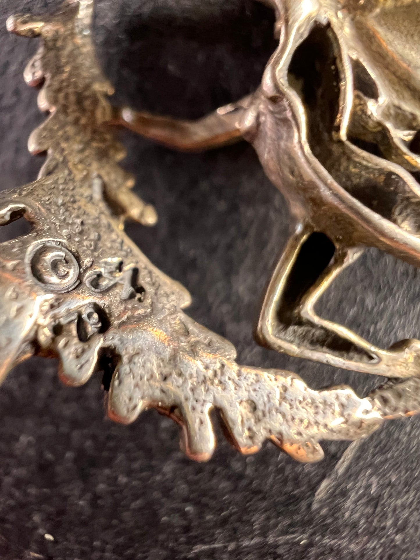 Vintage Sterling Silver Aquarius Water Bearer Zodiac Pendant 3.38g