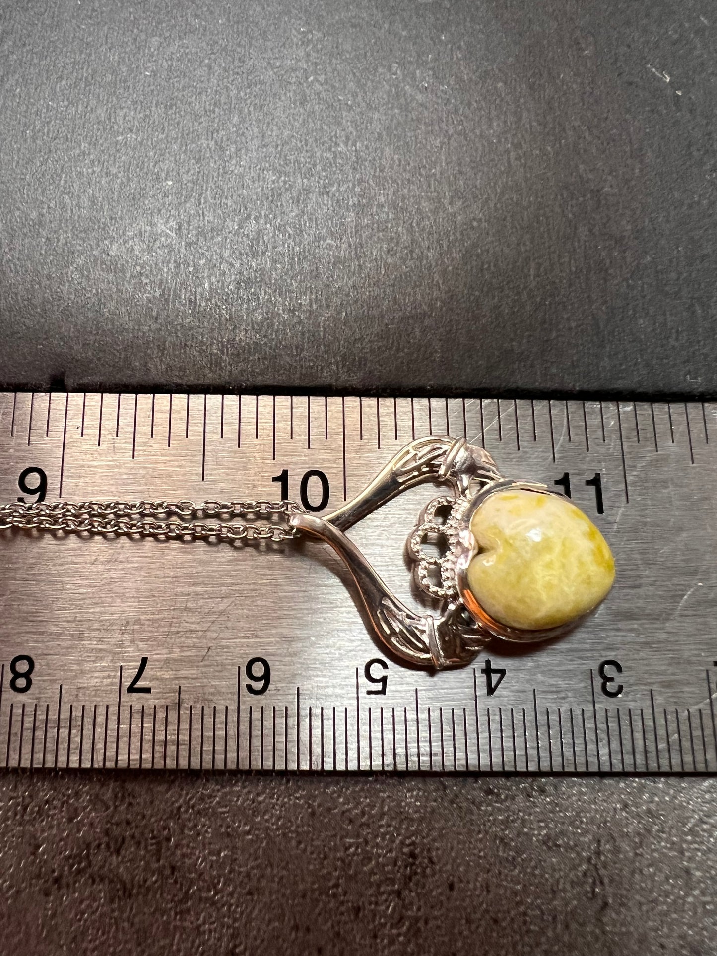 NEW Connemara marble claddagh pendant in sterling silver