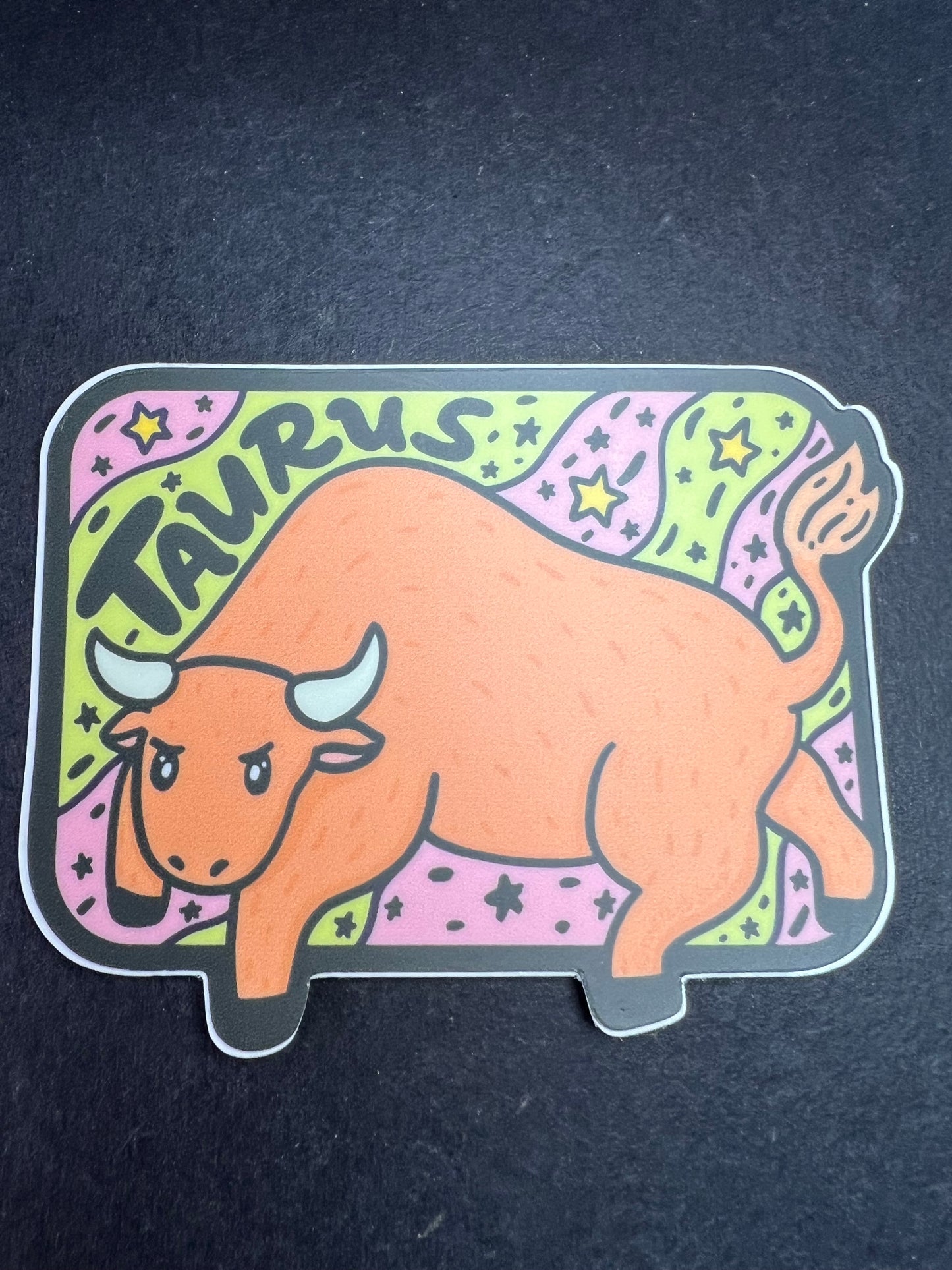 Turtle’s Soup Taurus Zodiac Sticker – Matte Vinyl Astrology Decal
