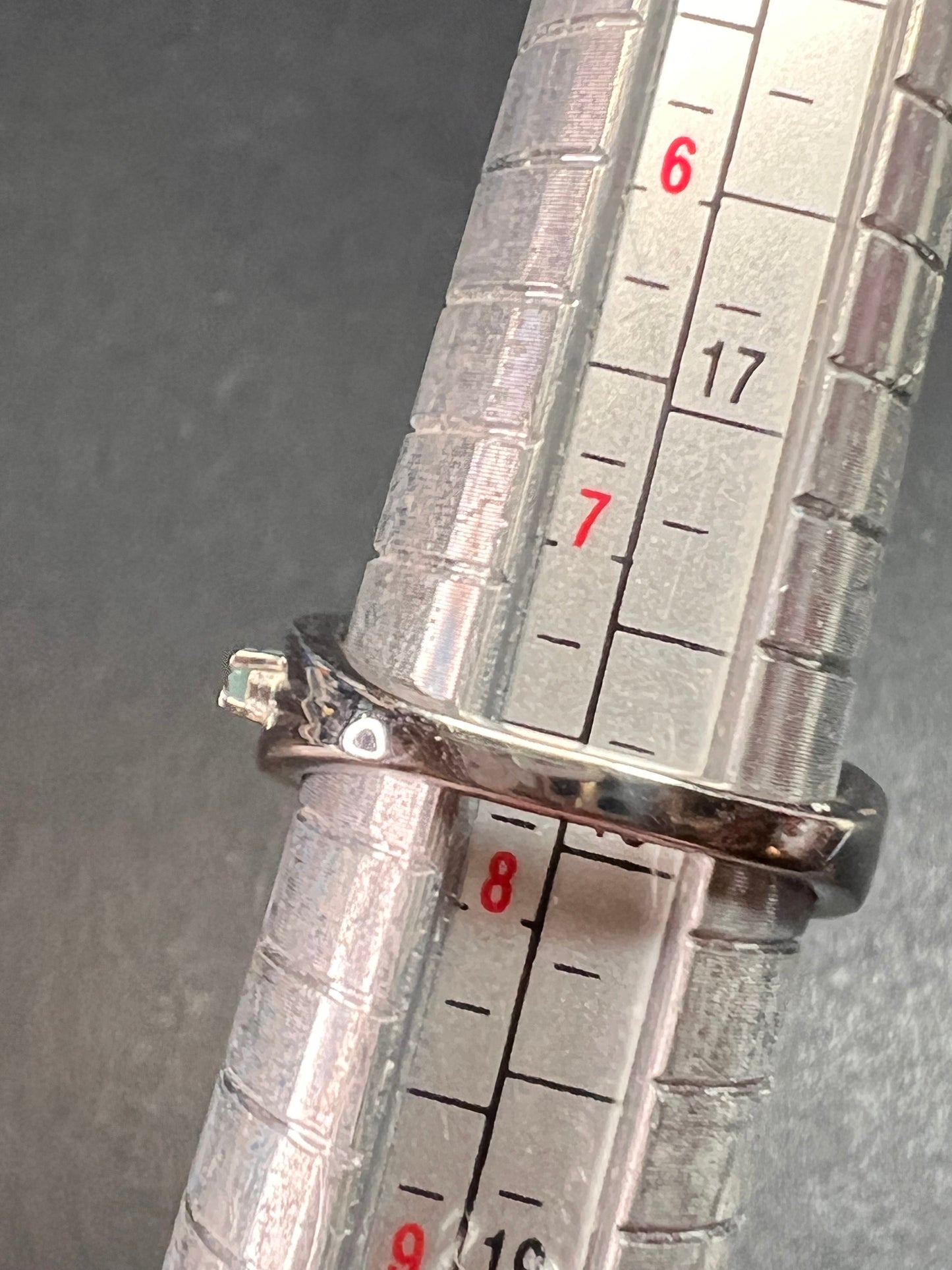 NEW Grandidierite and zircon sterling silver ring size 8