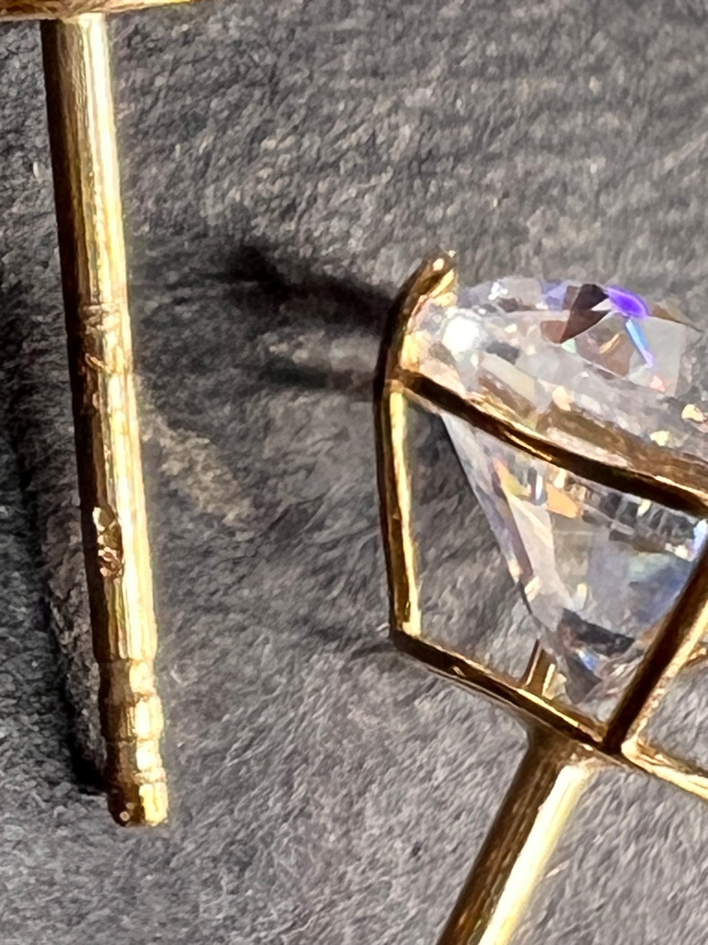 NEW 14k gold 7mm CZ stud earrings