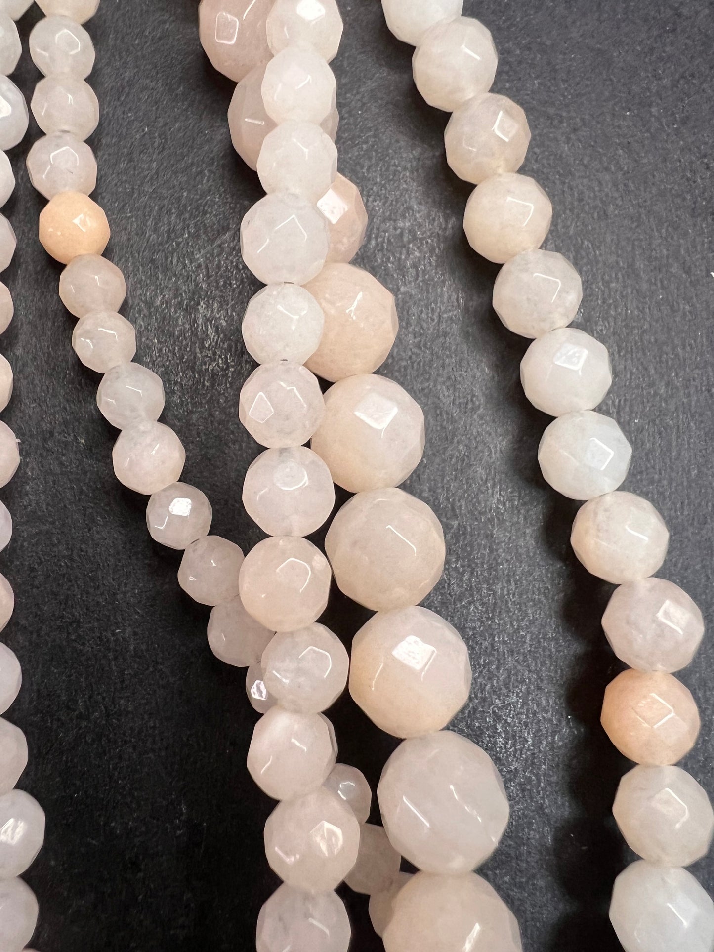 NEW pink aventurine multi strand necklace with sterling silver clasp