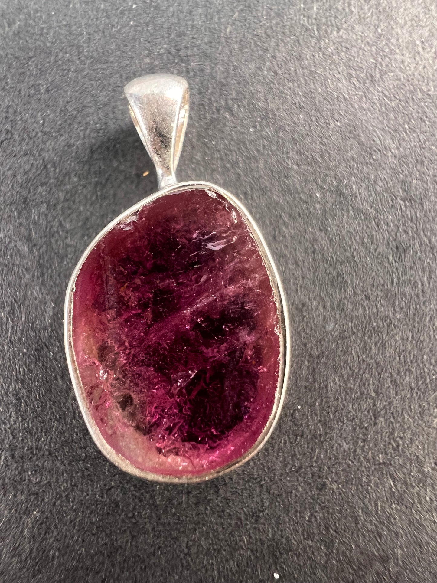 NEW Pink/Bi color tourmaline sterling silver pendant 1.55 grams