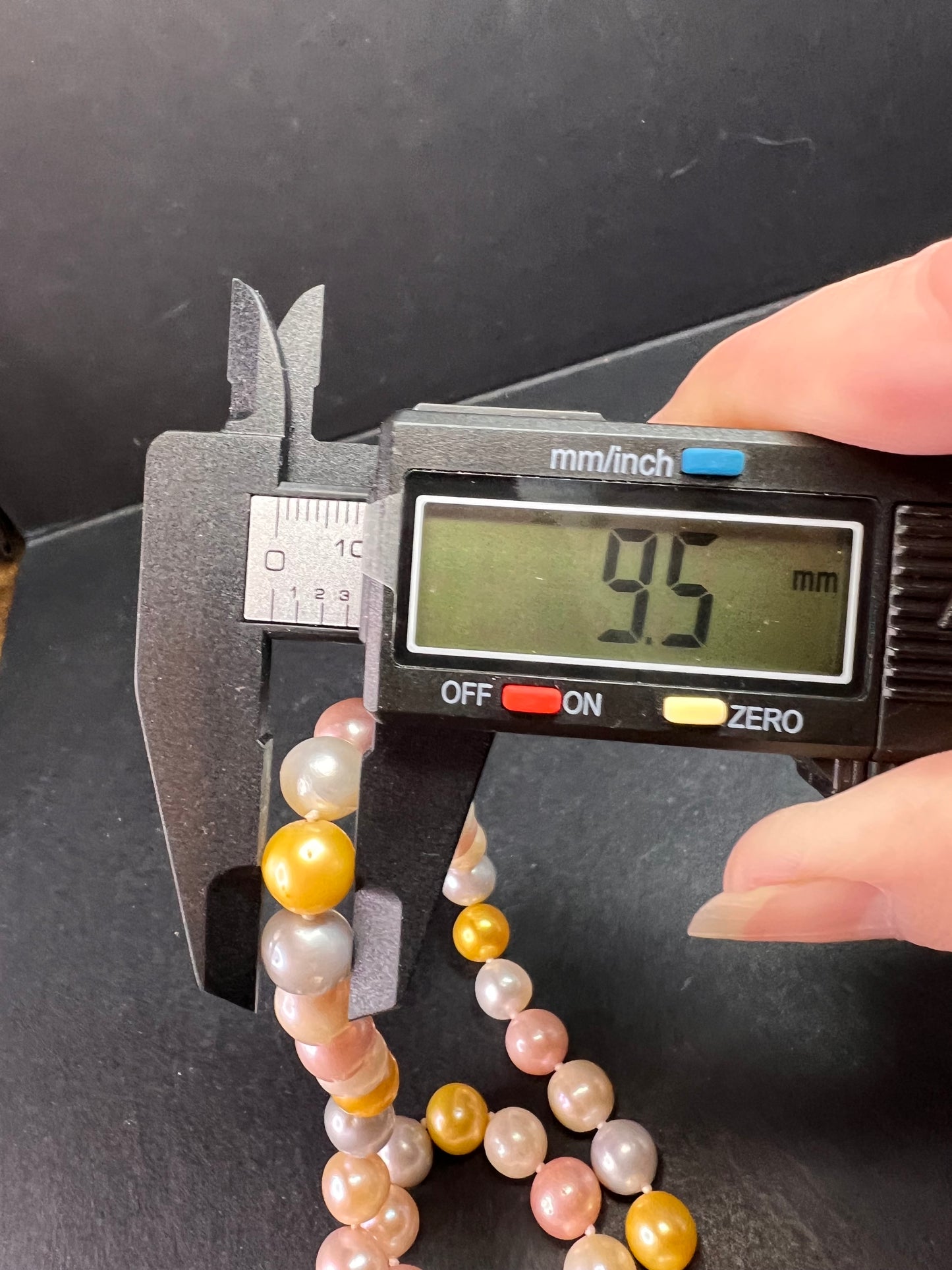 Multicolor Cultured Pearl Necklace 18” 925 WW Sterling Toggle Clasp