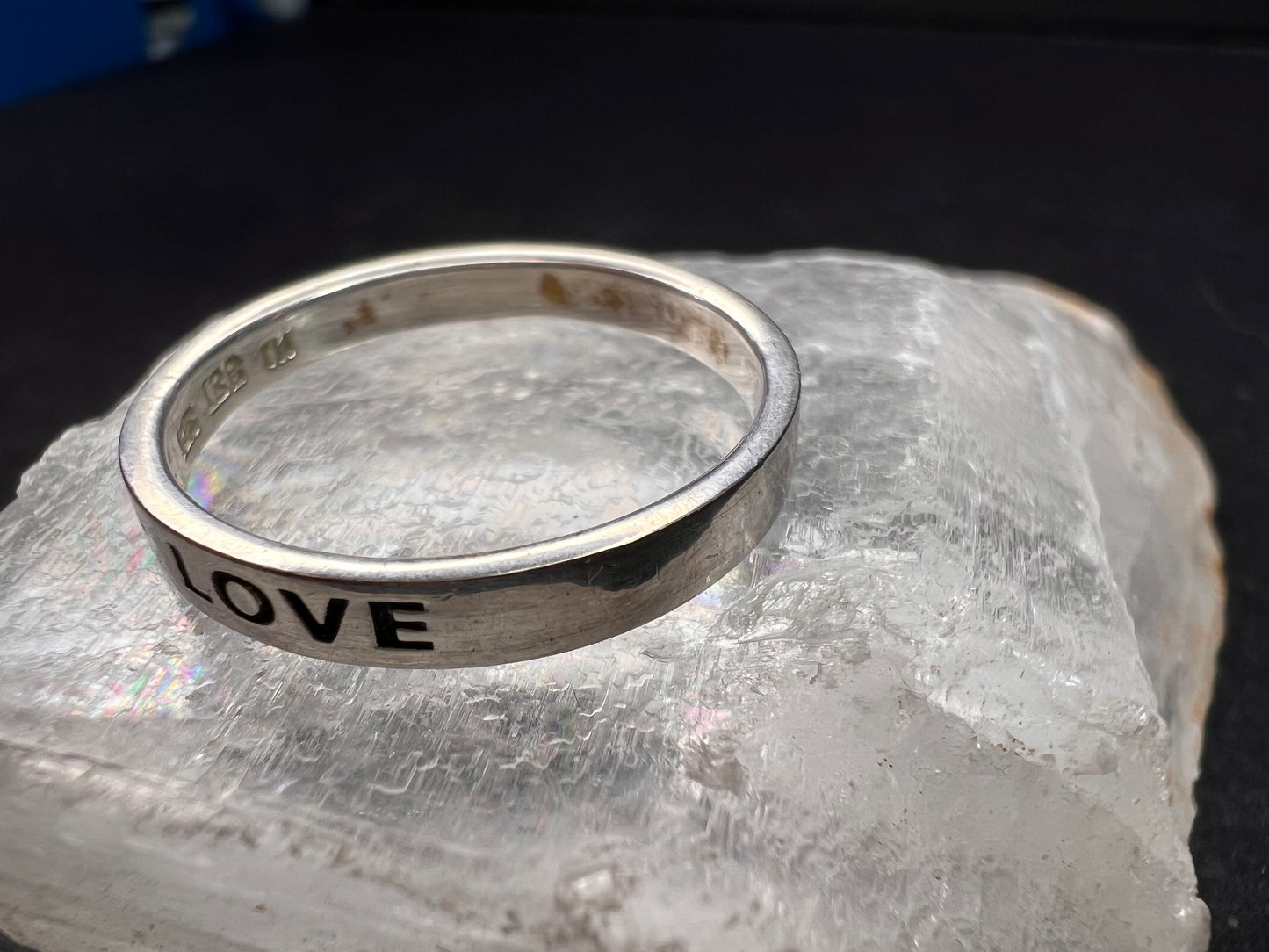 Sterling Silver LOVE Band Ring Size 7 – Stamped 925 IBB TH