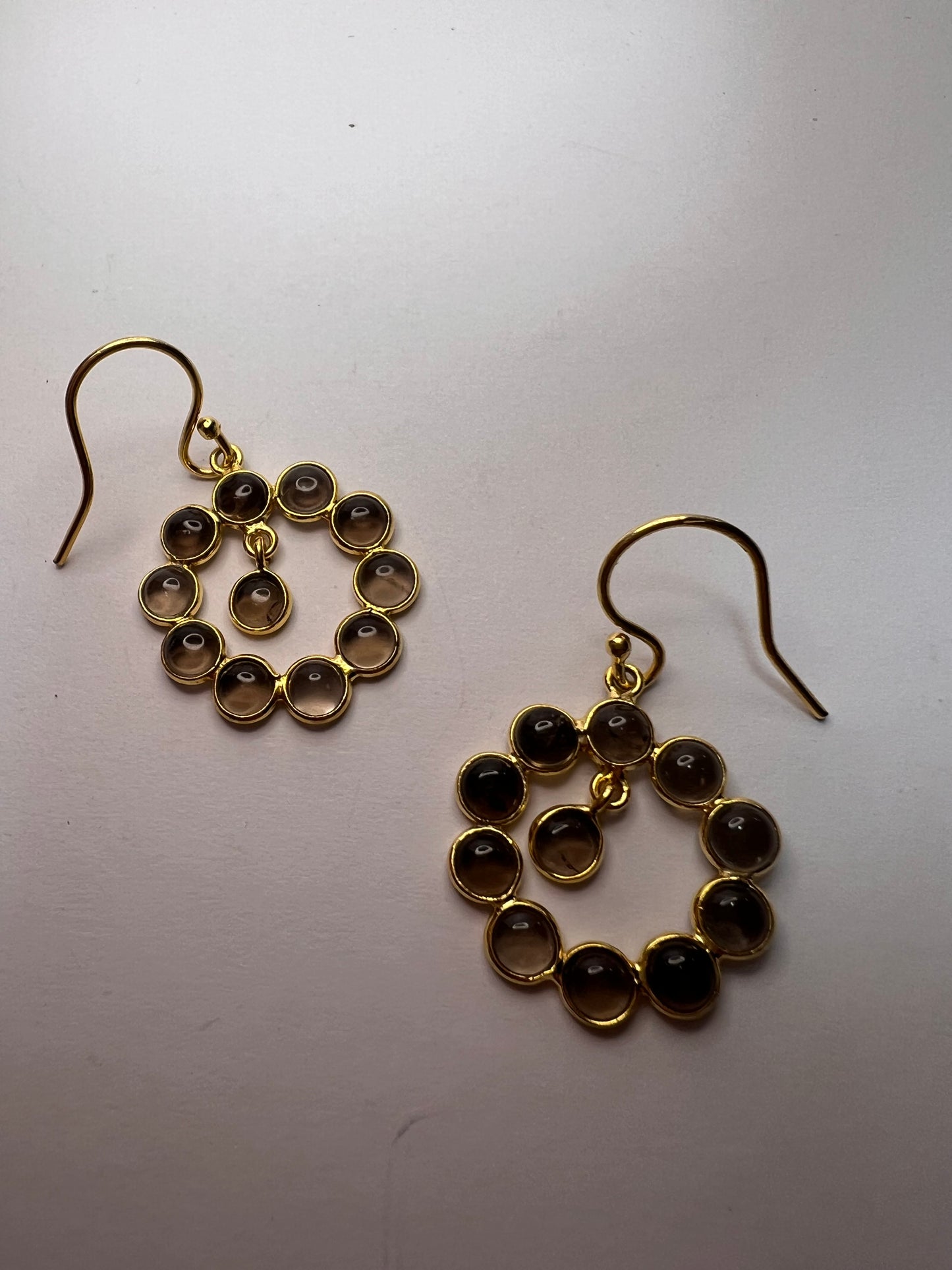 Smoky quartz drop earrings