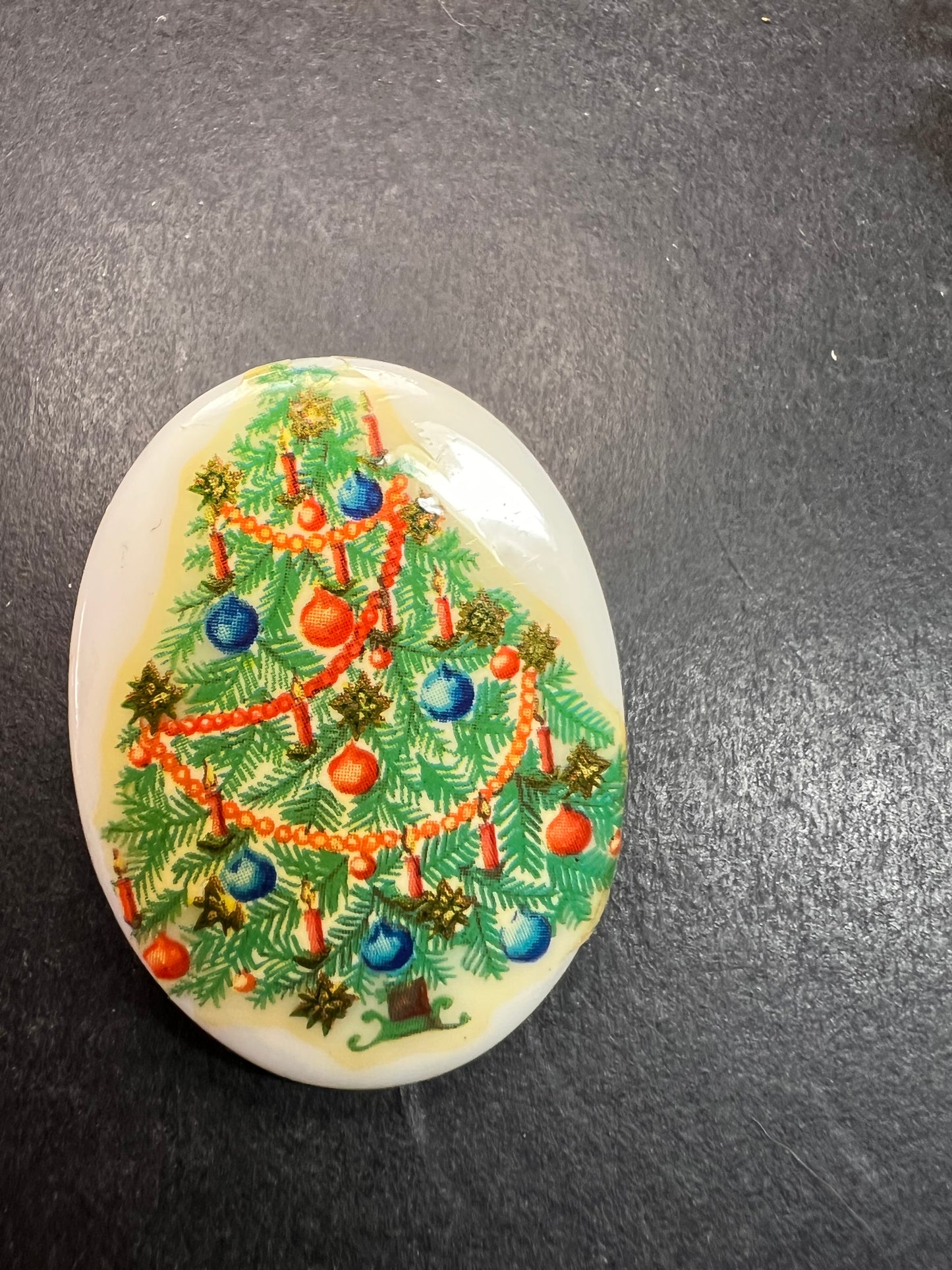 Vintage Christmas Brooch Lot of 6 Holiday Wreath Cat Tree Enamel Pins