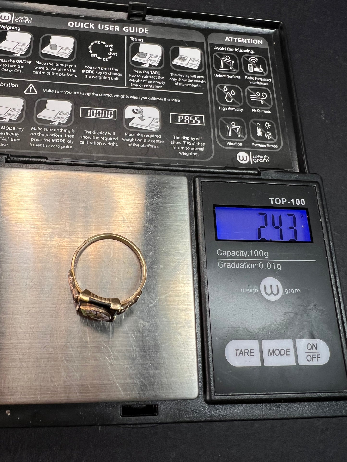 Vintage A&Z 10K Gold Filled Daughters of Rebekah Odd Fellows Enamel Ring – Size 9