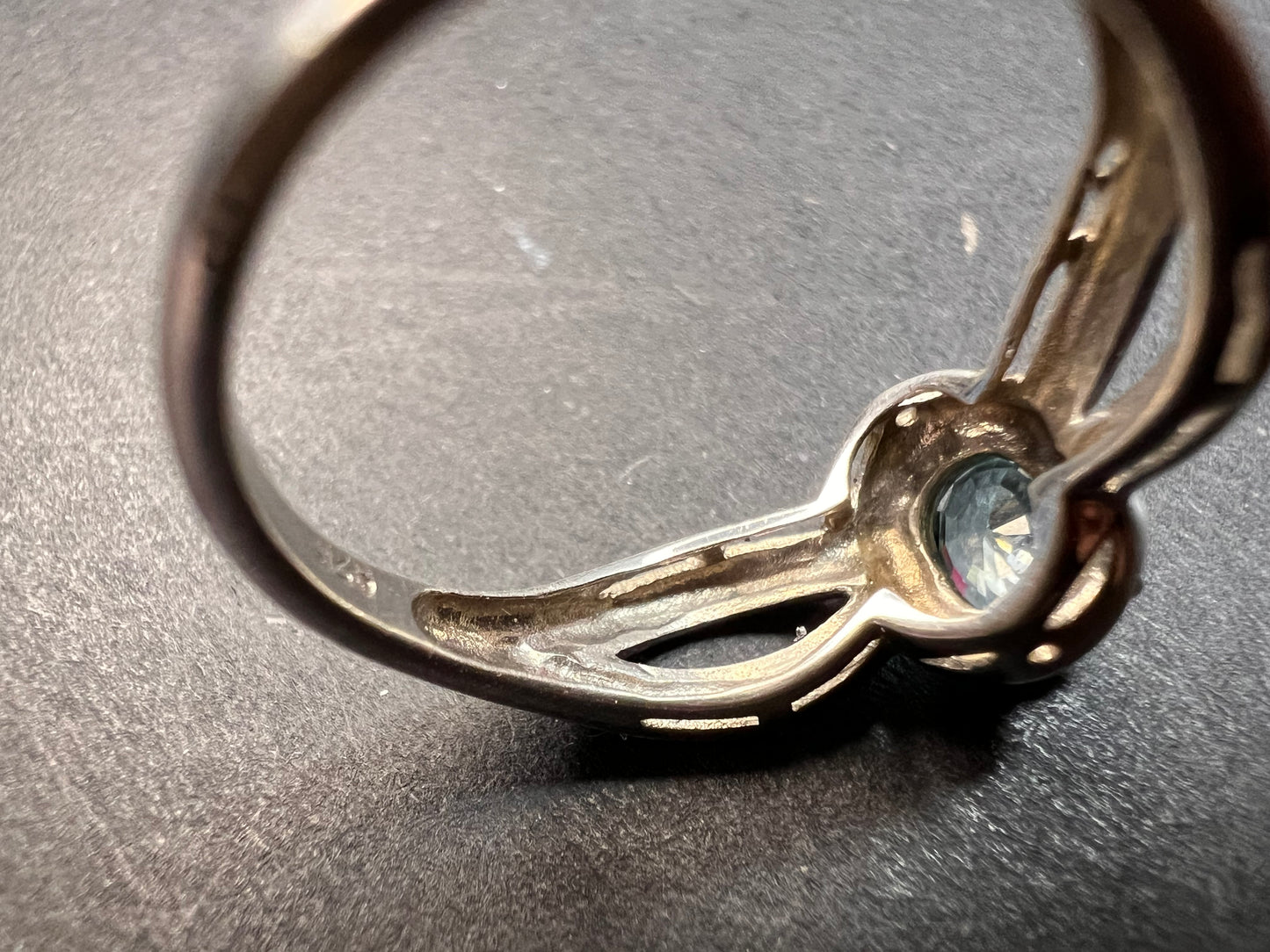 Blue topaz sterling silver ring size 9